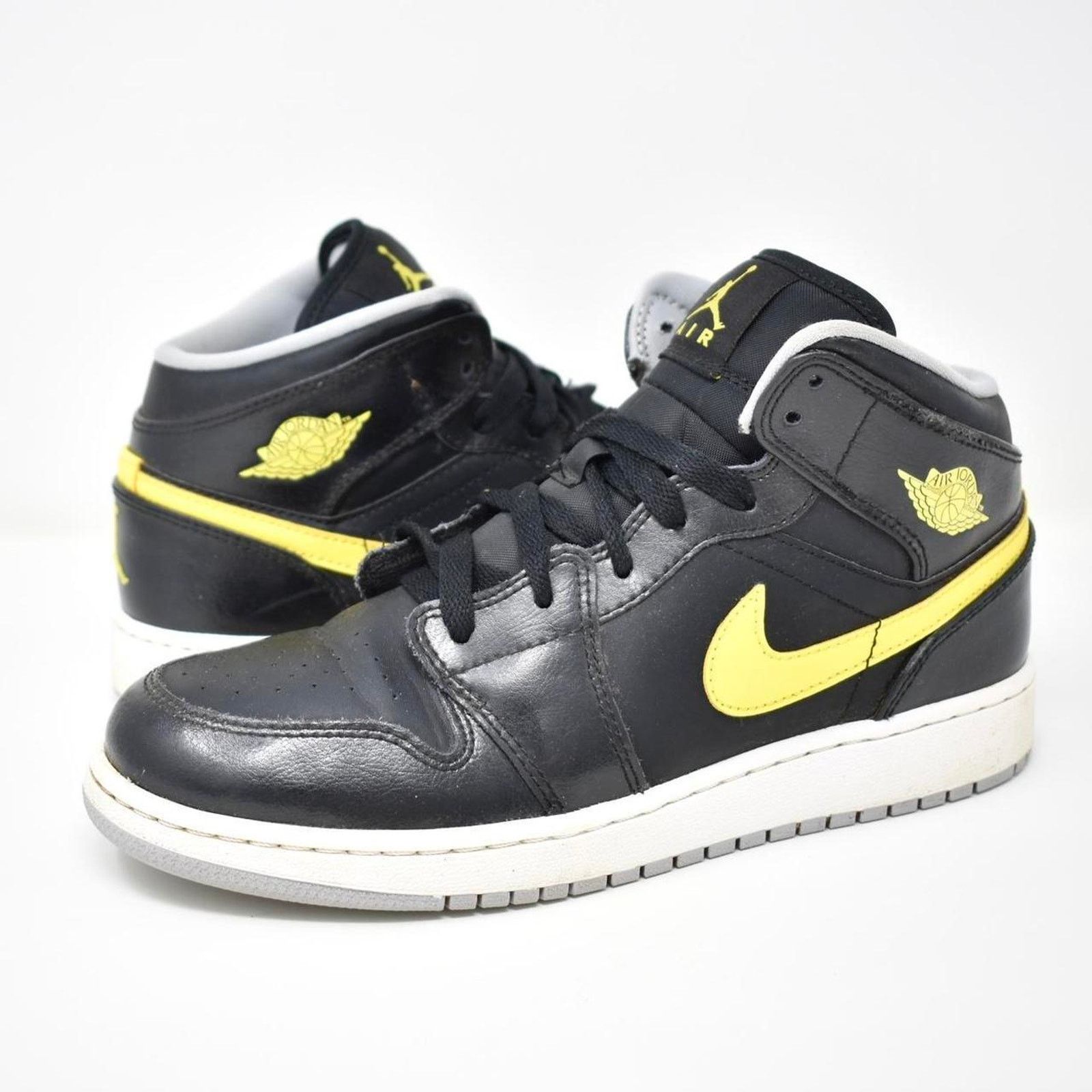 Jordan Brand 2014 Jordan 1 Mid "Black/Yellow" Size US 8 / IT 38 - 1 Thumbnail