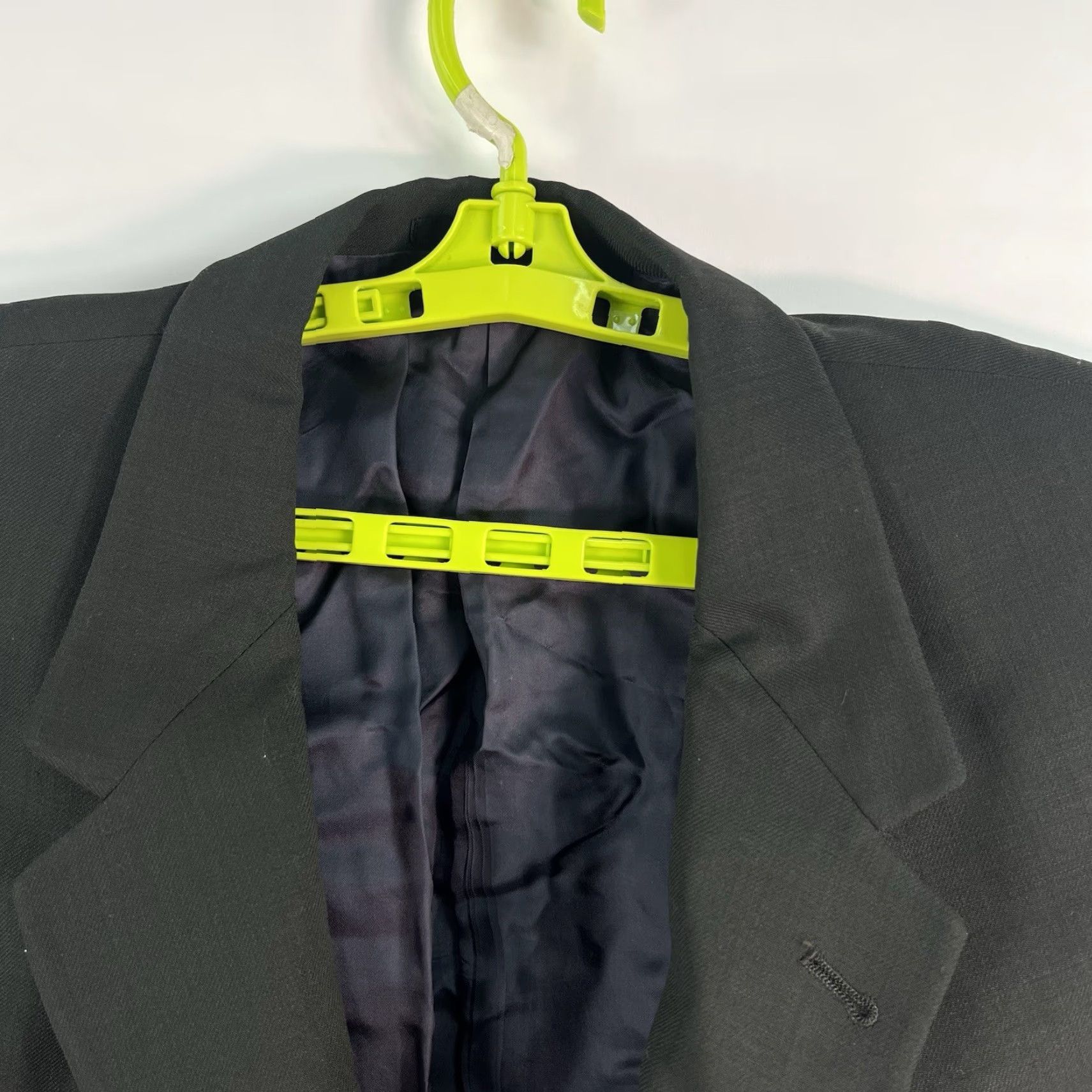 Hart Schaffner Marx Hart Schaeffer Marx Blazer Jacket Men’s Size 48 L Green Wool Tweed Notch Single-Breasted 2-Button USA Mens Size 48R - 3 Thumbnail