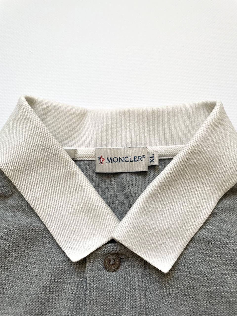 Moncler Vintage Moncler polo shirt gray XL t luxury Size US XL / EU 56 / 4 - 4 Thumbnail