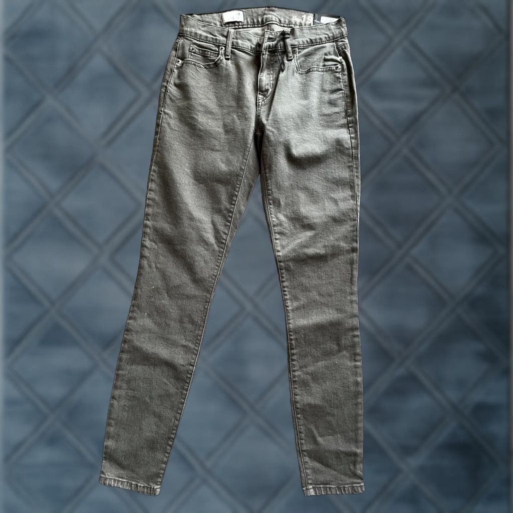 Gap GAP Jeans Womens Skinny Jeans 24 Mid Rise Gray Denim Ankle Zip Legging Stretch Authentic 1969 Womens Size 42" / US 20 - 1 Thumbnail