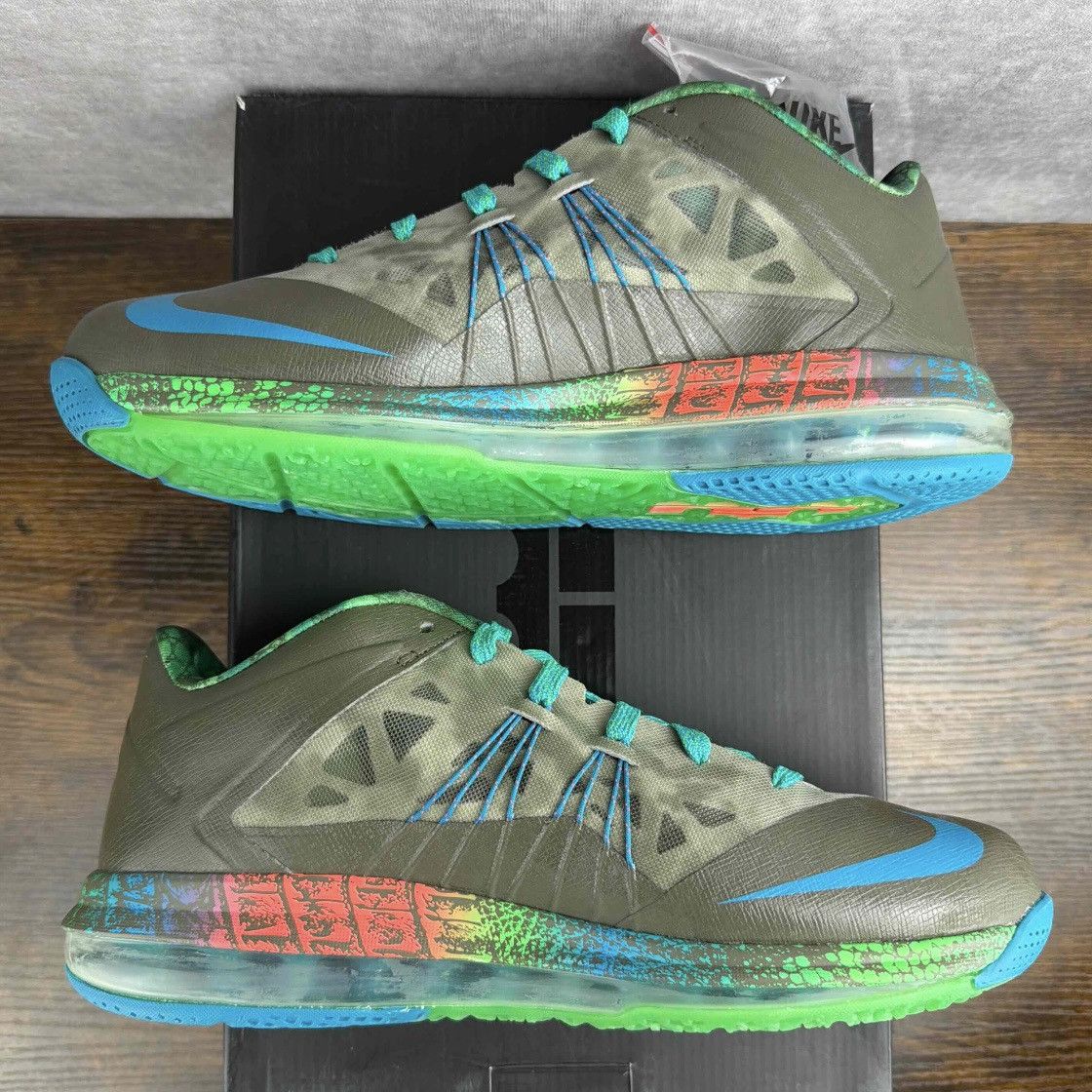 Nike NEW Nike Air Max LeBron X Low Swamp Thing Reptile 579765-301 Size US 10 / EU 43 - 4 Thumbnail