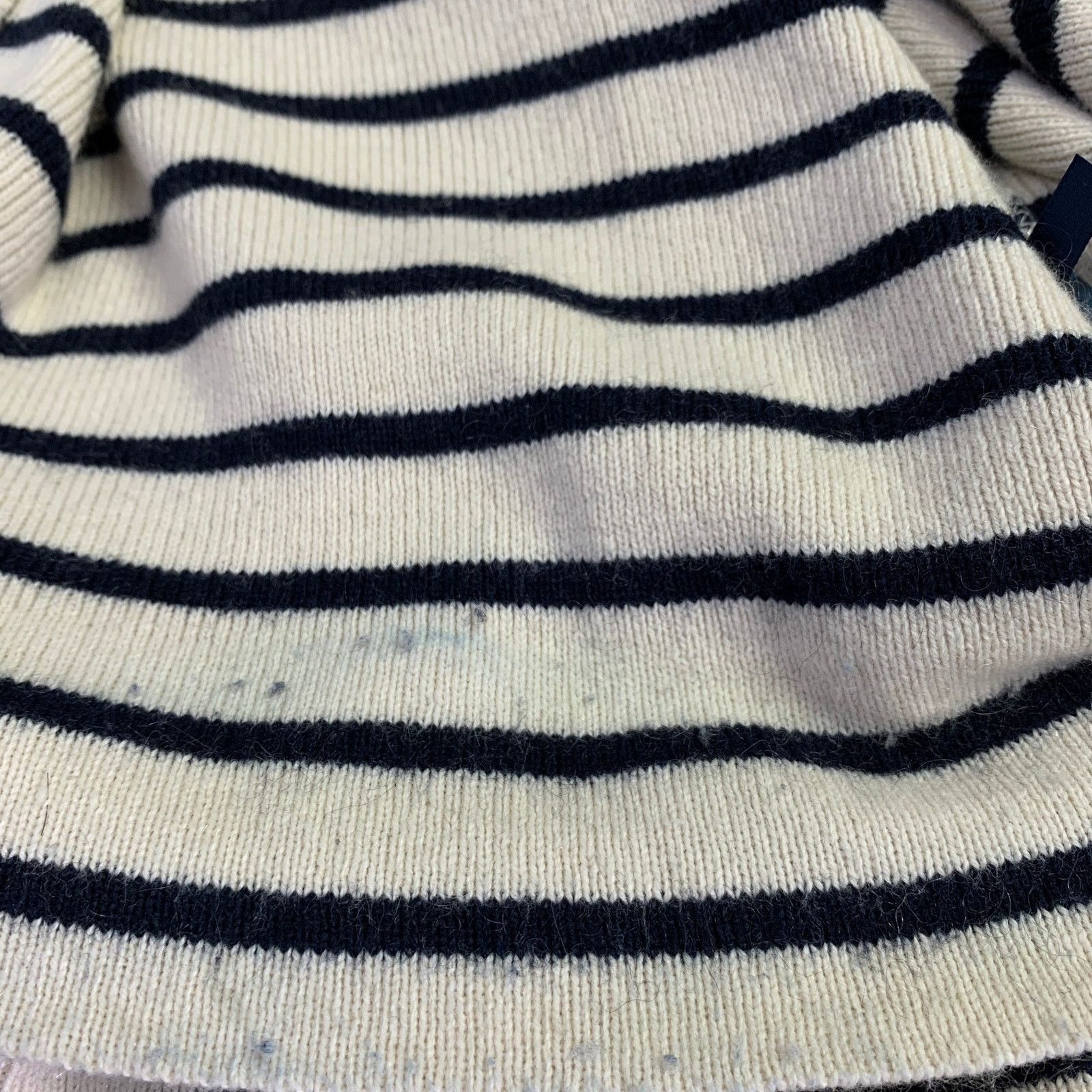 Polo Ralph Lauren Size L Cream Black Stripe Cotton Cashmere Pullover Size US L / EU 52-54 / 3 - 6 Thumbnail
