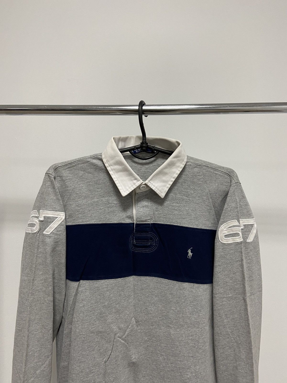 Polo Ralph Lauren × Vintage Polo Ralph Lauren 67 Longsleeve Vintage Big Logo 90s Style Size US L / EU 52-54 / 3 - 2 Thumbnail