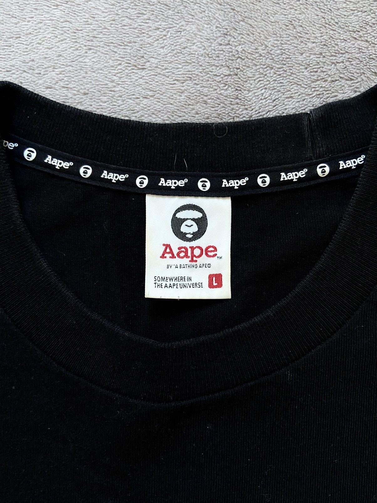 Aape × Bape A Bathing Ape (Bape) oversize t-shirt black Size US L / EU 52-54 / 3 - 6 Thumbnail