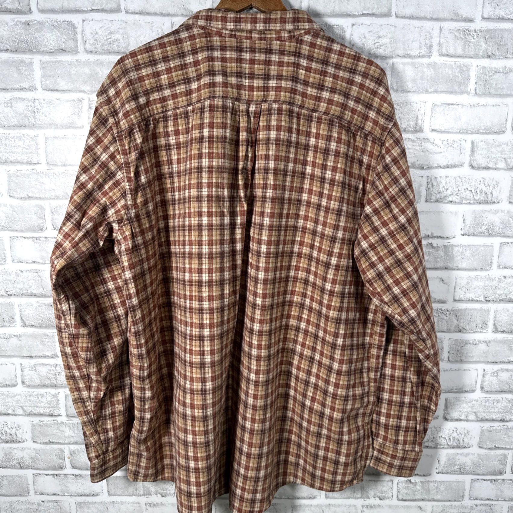 Vintage VINTAGE LL Bean Red Plaid Button Up Shirt Mens 2XLT Big & Tall Long Sleeve Size US XXL / EU 58 / 5 - 4 Thumbnail