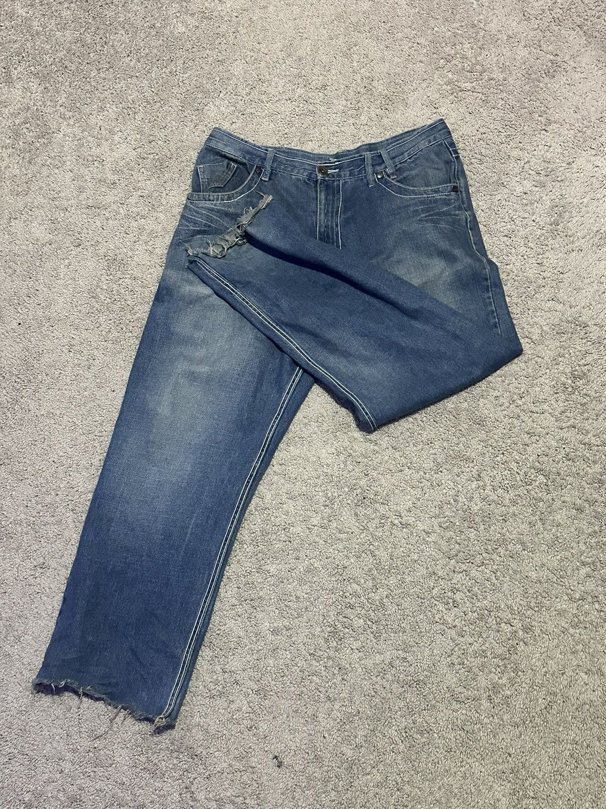 Other Town Blagg Embroidered Denim Jeans Size US 36 / EU 52 - 4 Thumbnail