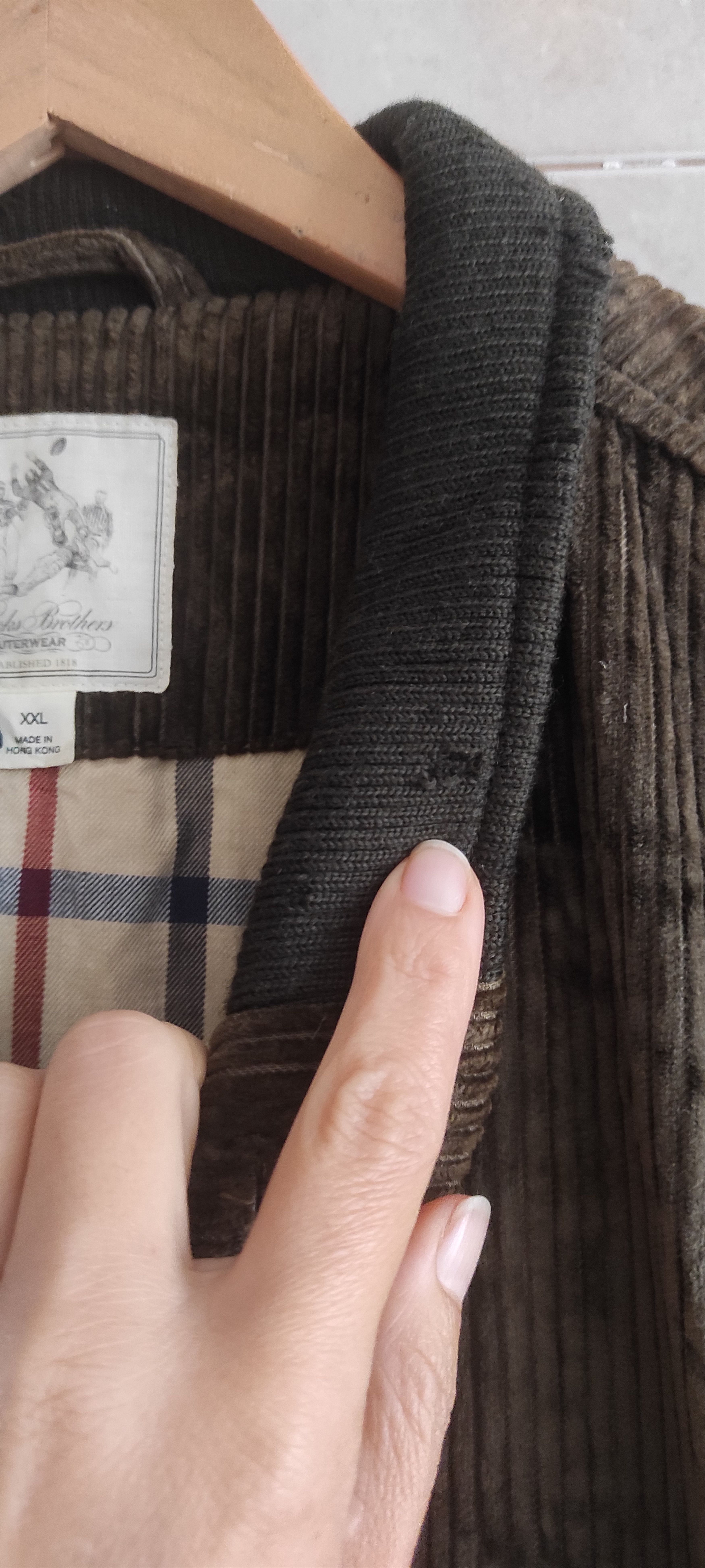 Brooks Brothers × Vintage Brooks Brothers Harrington Corduroy Wool Trim Zip Up Jacket Size US XXL / EU 58 / 5 - 19 Thumbnail