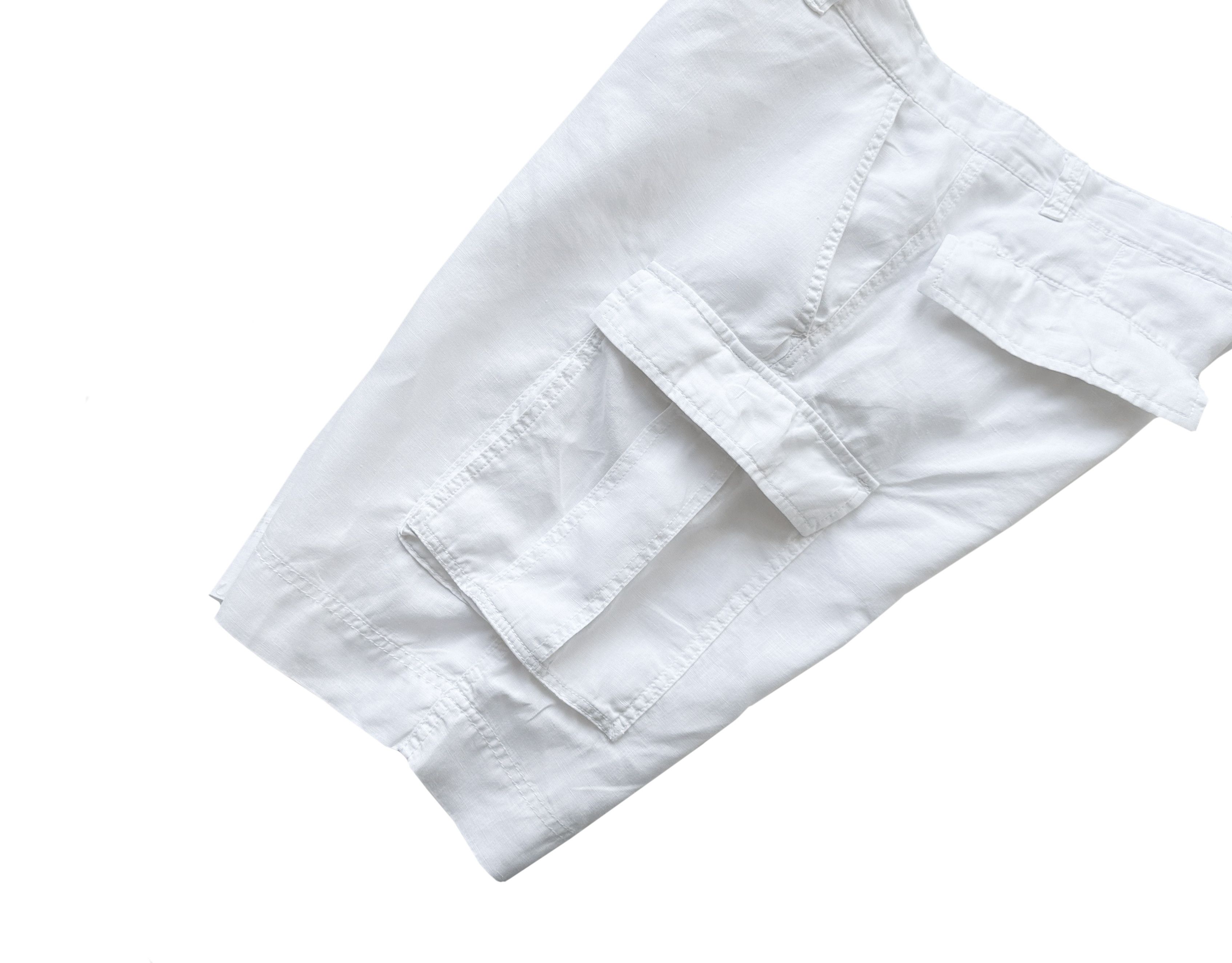 Hugo × Hugo Boss Hugo Boss white linen cargo shorts Size US 36 / EU 52 - 5 Thumbnail