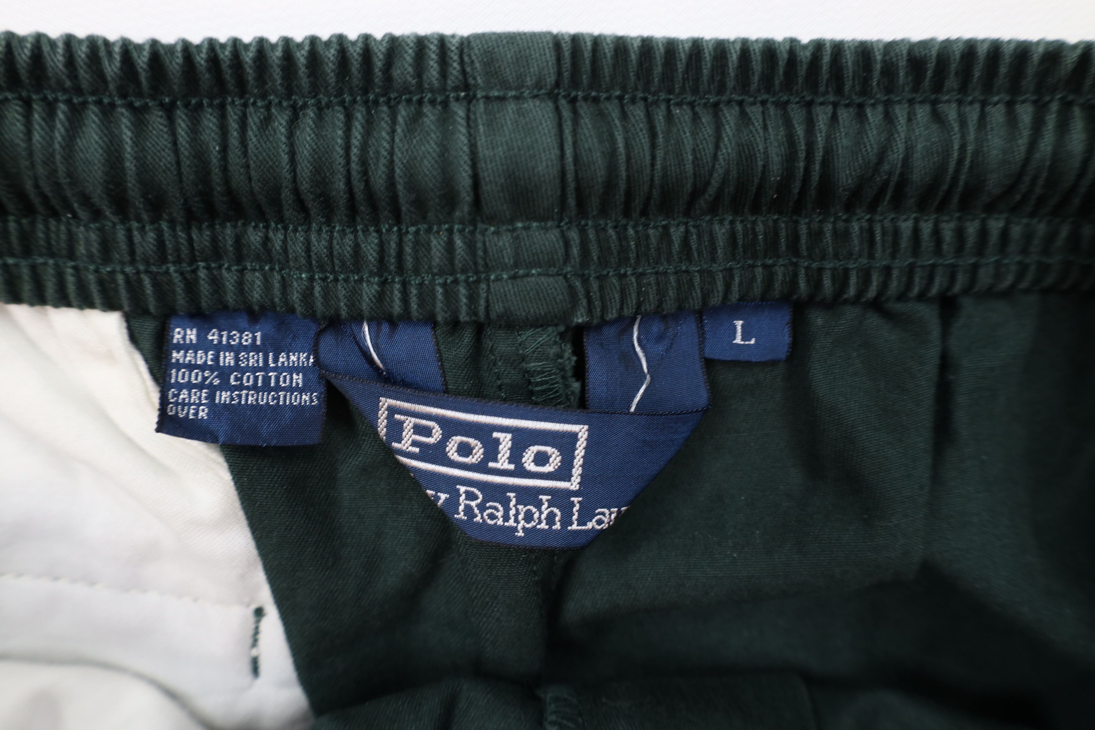 Ralph Lauren Vintage 90s Ralph Lauren Above Knee Cotton Dad Shorts Dark Size US 36 / EU 52 - 10 Thumbnail