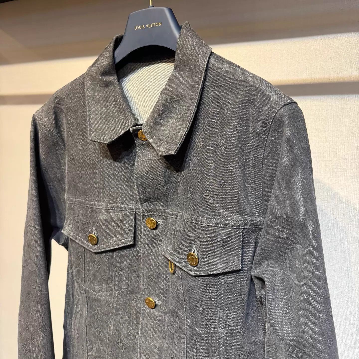Louis Vuitton LV Black Monogram Denim Jacket 48 (New) Size US M / EU 48-50 / 2 - 3 Thumbnail