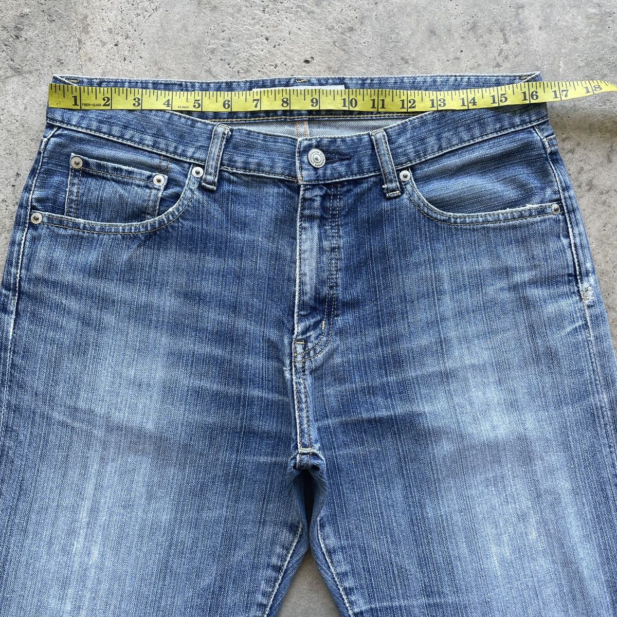 Japanese Brand × Jean × Vintage W33x28.5 Vintage Japanese Jeans Faded Denim Pants Size US 33 - 6 Thumbnail