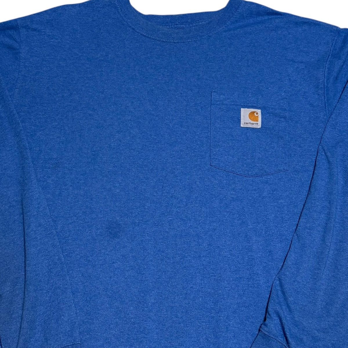 Carhartt Carhartt Blue Stained Cotton Long Sleeve Shirt Adult Large Size US XL / EU 56 / 4 - 2 Thumbnail