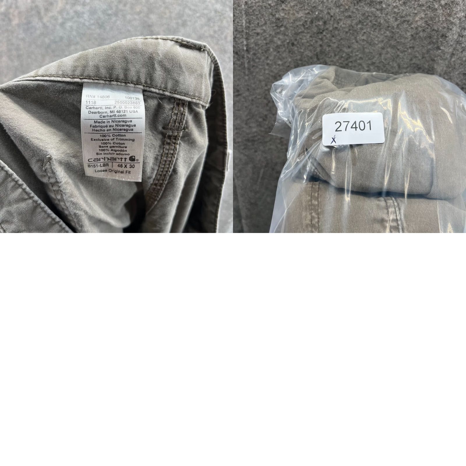 Carhartt VINTAGE? No — Carhartt Pants Men 46x30 Khaki Beige Canvas B151 LBR Cargo Pocket Straight Front Regular Waist 46in Cotton Workwear Accessories Temporis Size US 30 / EU 46 - 9 Thumbnail