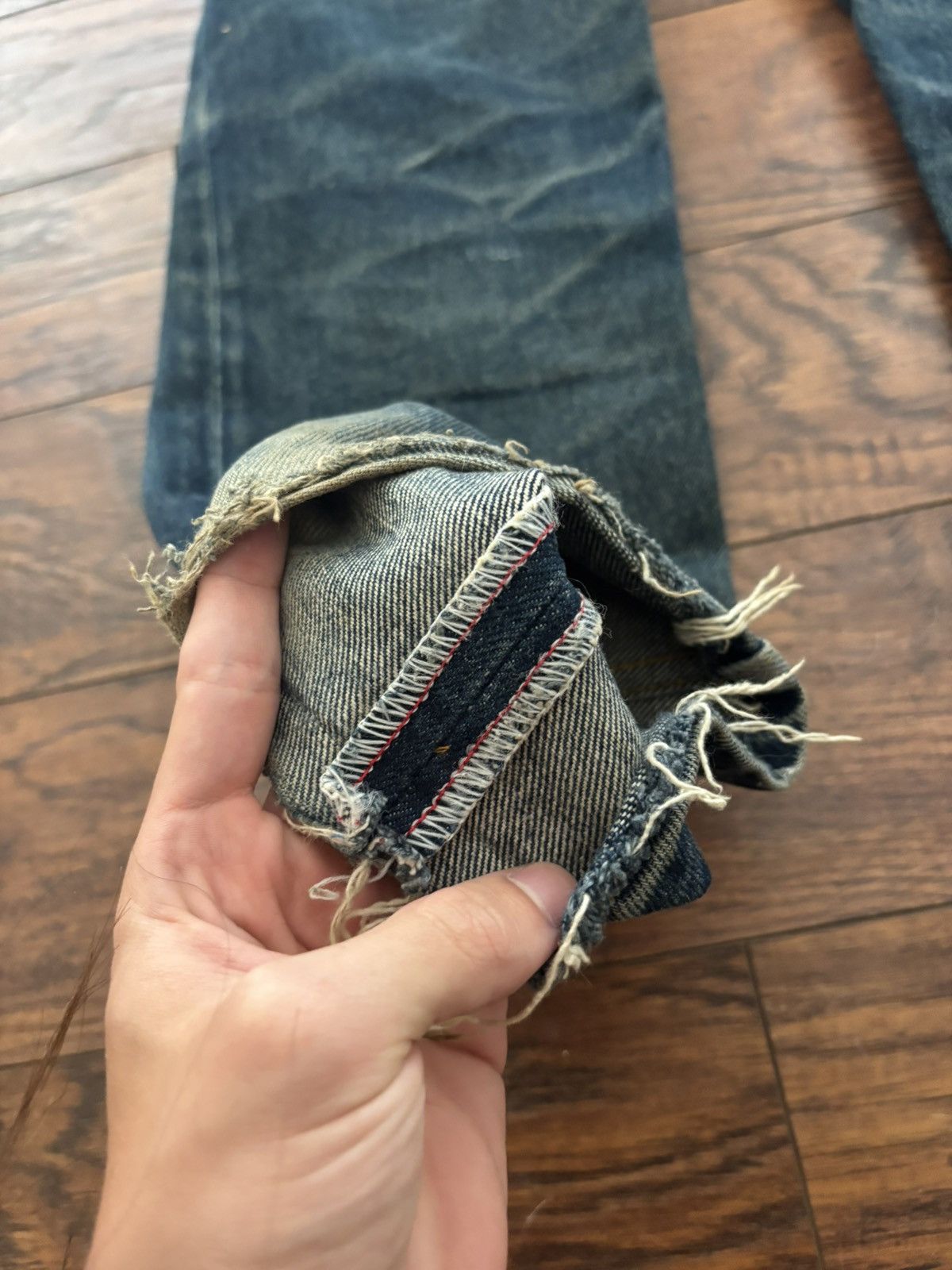 Helmut Lang Helmut Lang 1996 Cock Ring Denim Jeans Size US 31 - 8 Thumbnail