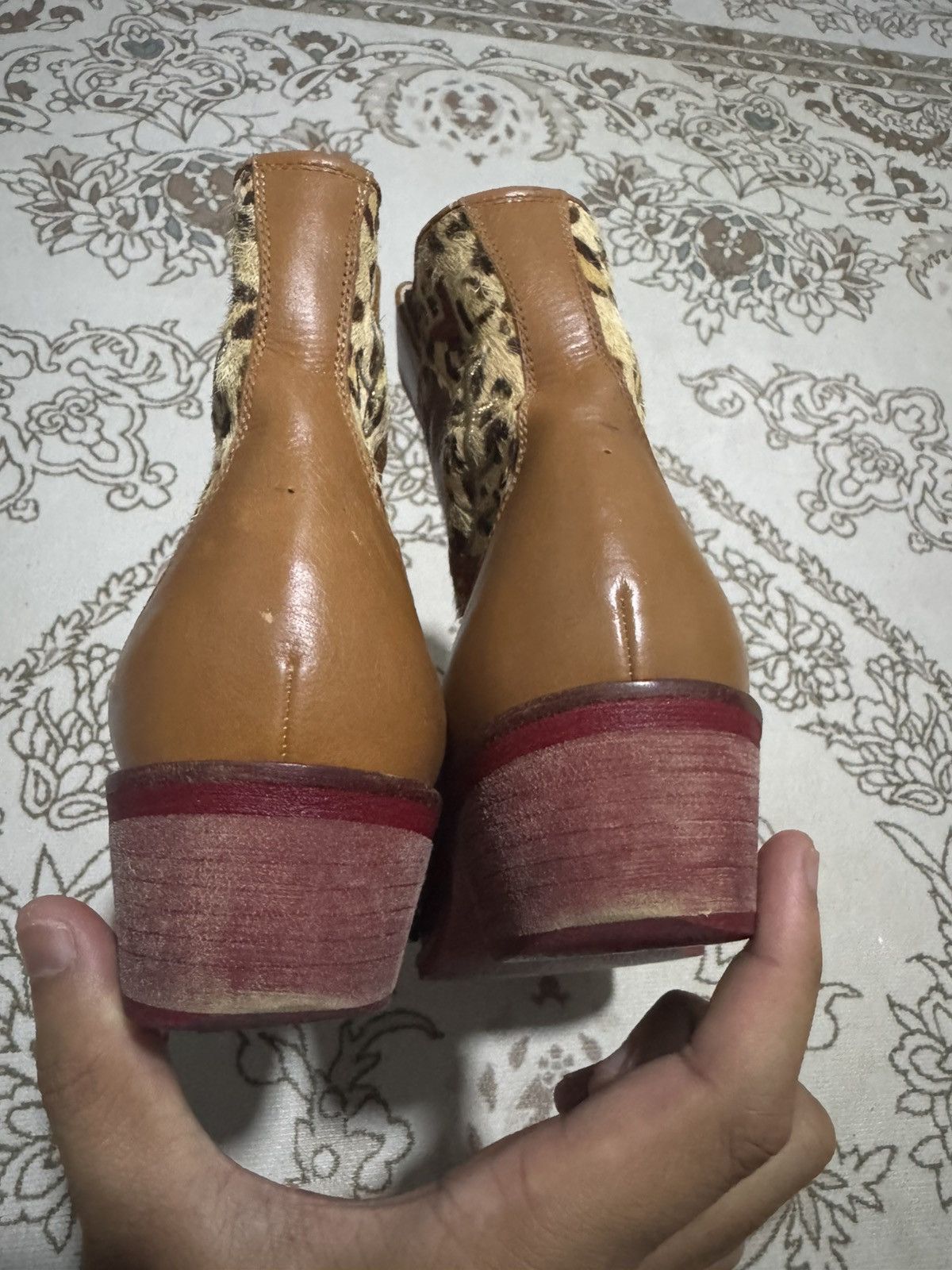 Issey Miyake Issey Tsumori Chisato Leopard Western Leather Boots Size US 7 / EU 40 - 5 Thumbnail