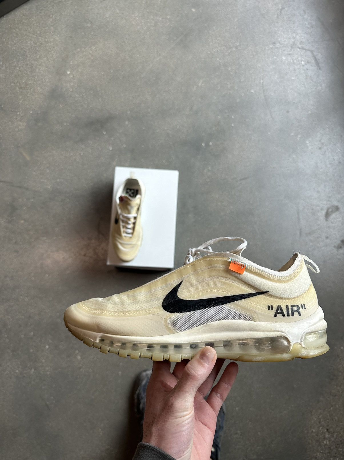 image of Nike Off-White Air Max 97 Shoes, Men's (Size 10)