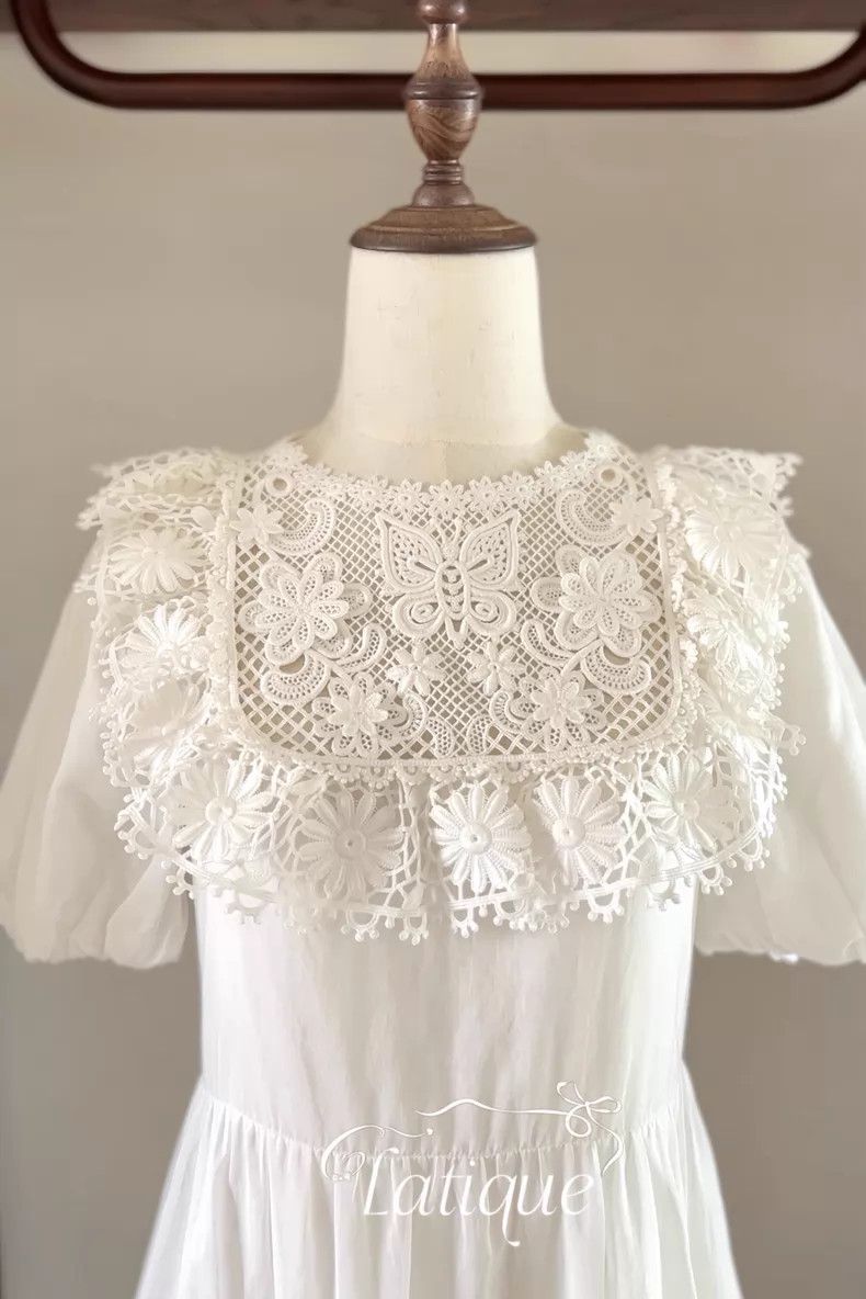 Valentino Valentino White fairy lace doll skirt bubble dress Size M / US 6-8 / IT 42-44 - 5 Thumbnail