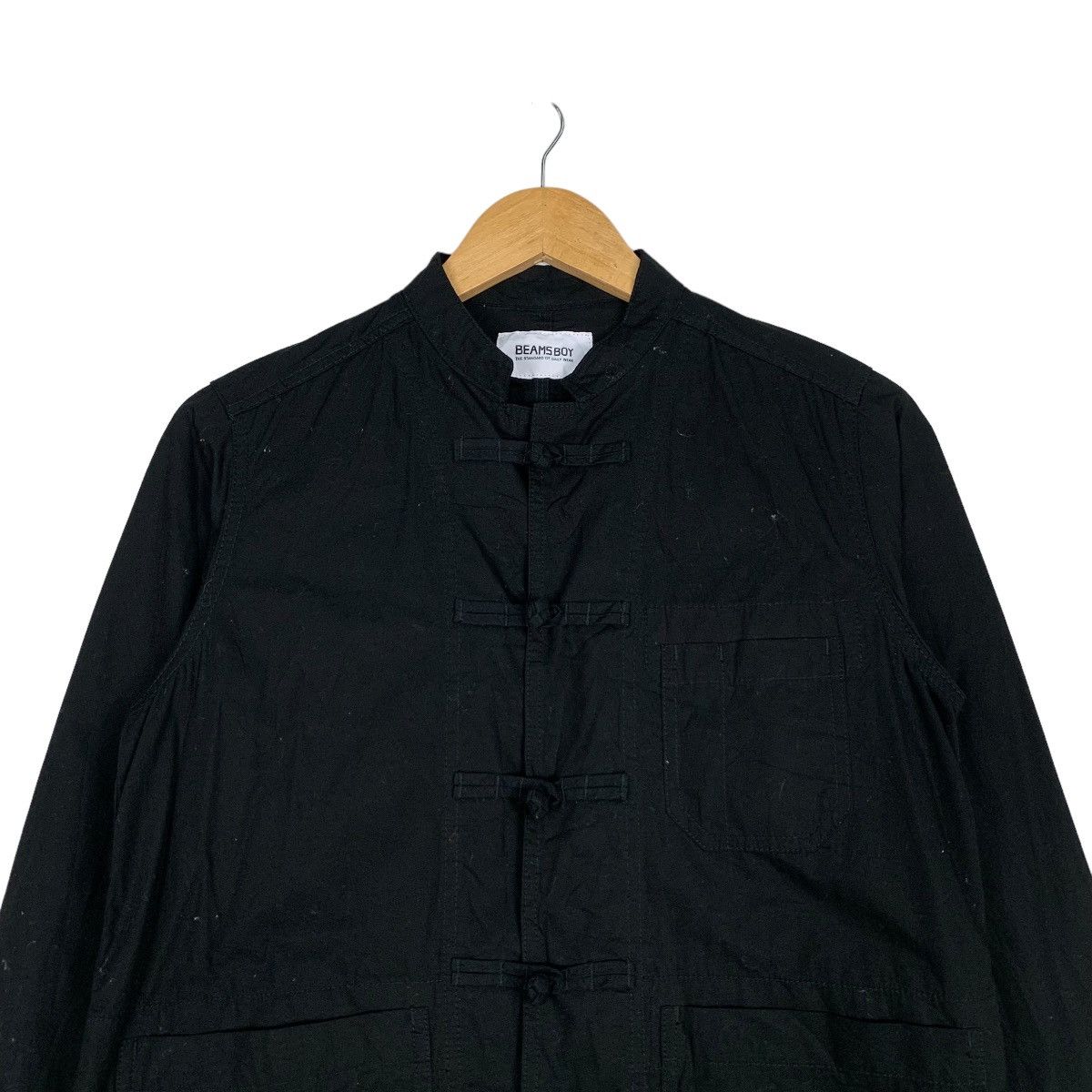 Beams Plus BEAM BOY Black Cotton Mandarin Jacket #0993-C44 Size US S / EU 44-46 / 1 - 2 Thumbnail