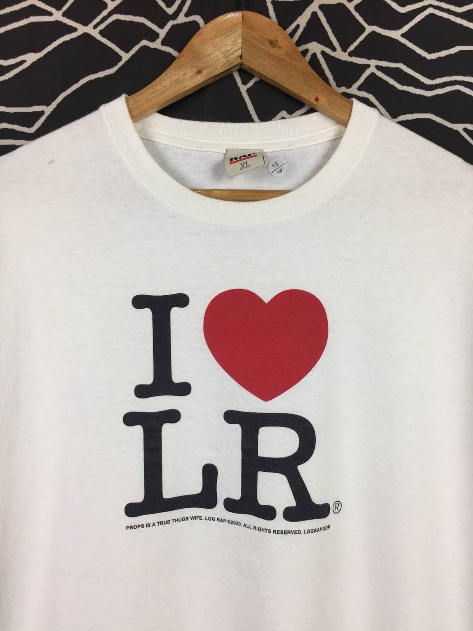 Japanese Brand Vtg 90s 00s Log Rap "I Love LR" Japan Streetwear Tee Size US XL / EU 56 / 4 - 3 Thumbnail
