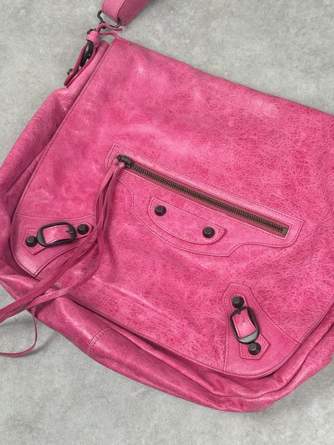 Balenciaga Balenciaga Moto City Messenger Studded Pink Bag Size ONE SIZE - 11 Thumbnail