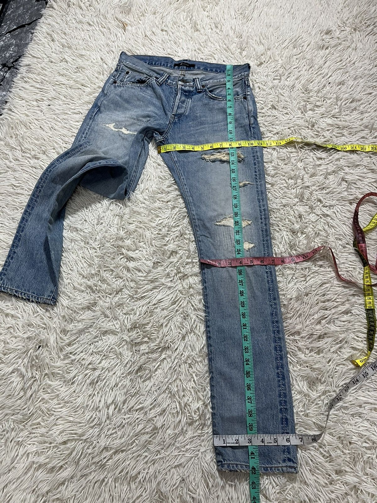 Japanese Brand × Vintage JOHNBULL JAPANESE BRAND DISTRESS SELVEDGE SLIM JEANS Size US 31 - 10 Thumbnail