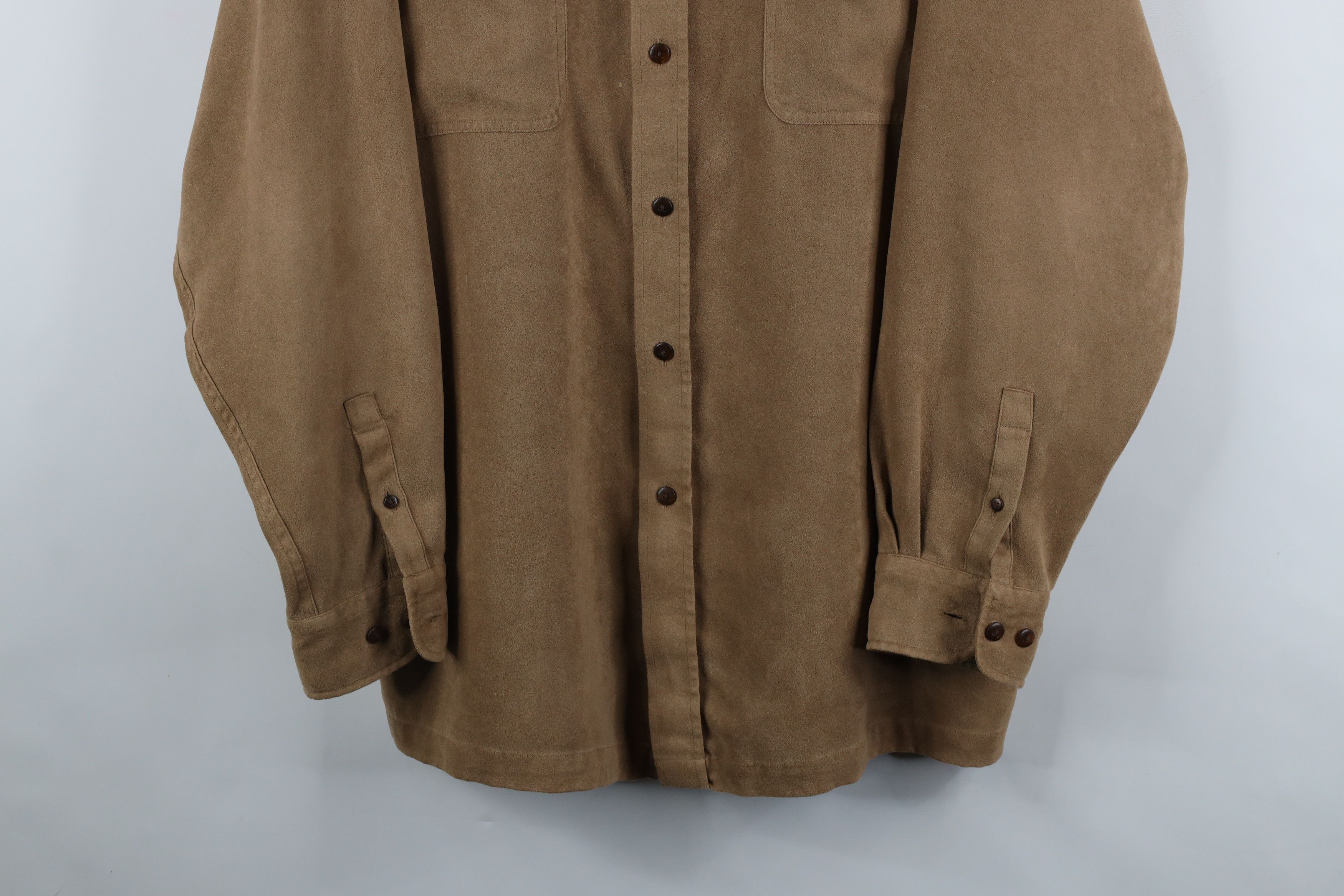 Vintage Vintage 90s Streetwear Microfiber Board Button Shirt Jacket Size US L / EU 52-54 / 3 - 3 Thumbnail