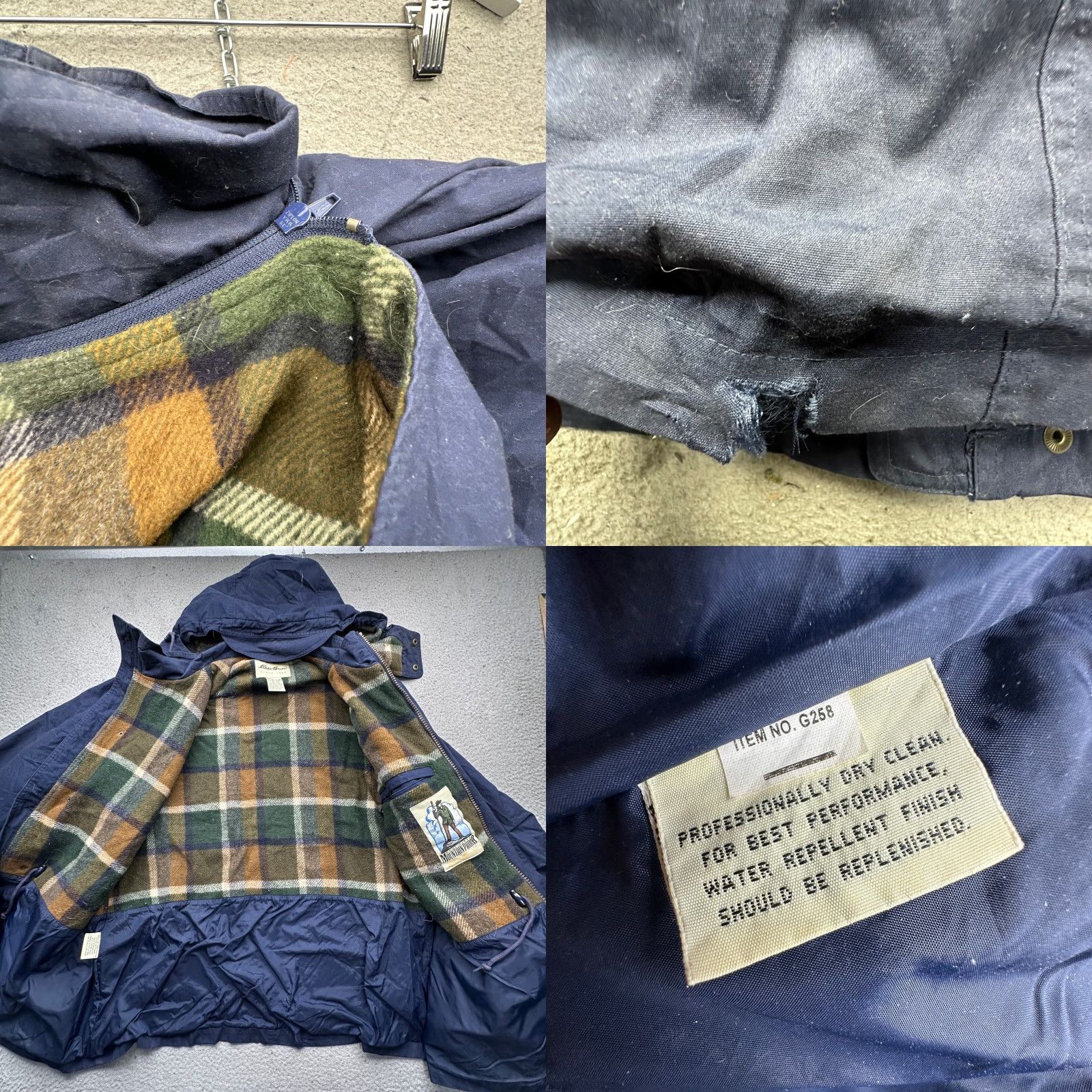 Eddie Bauer VINTAGE Eddie Bauer Wool Lined Mountain Parka Jacket Hooded Mens XL Plaid Blue 90s Jacket Mens XL Blue Size US XL / EU 56 / 4 - 8 Thumbnail
