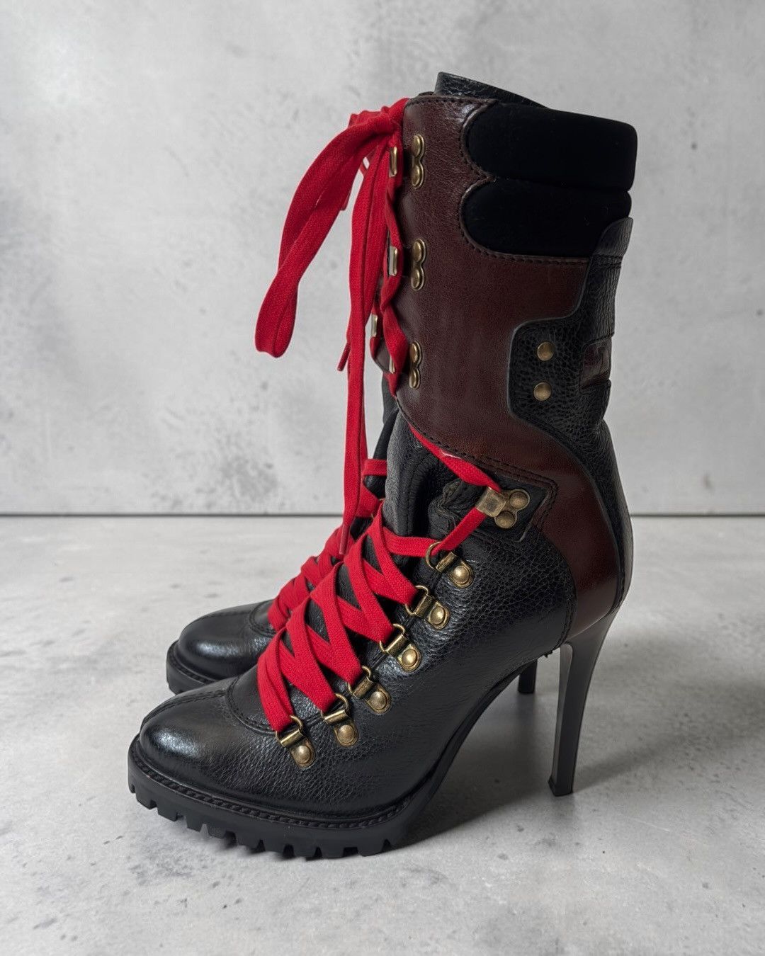 Dolce & Gabbana Dolce & Gabbana Stiletto Hiker Boots - Size 36 Size US 5 / IT 35 - 6 Thumbnail