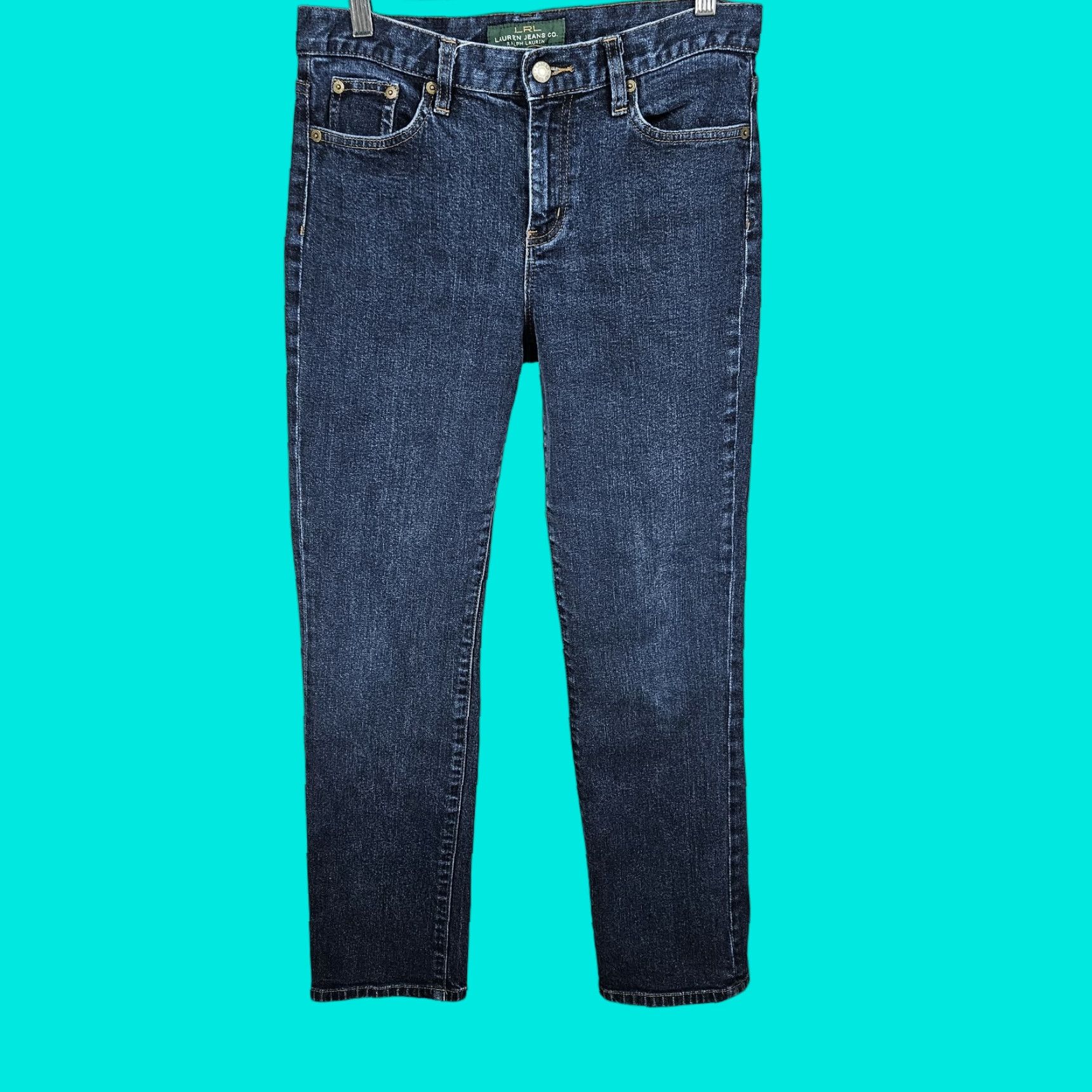 Ralph Lauren Ralph Lauren Jeans Women 5-Pocket Blue Classic Straight Mid Rise Dark Wash 6 29x29.5 90s Style Size 28" / US 6 / IT 42 - 1 Thumbnail