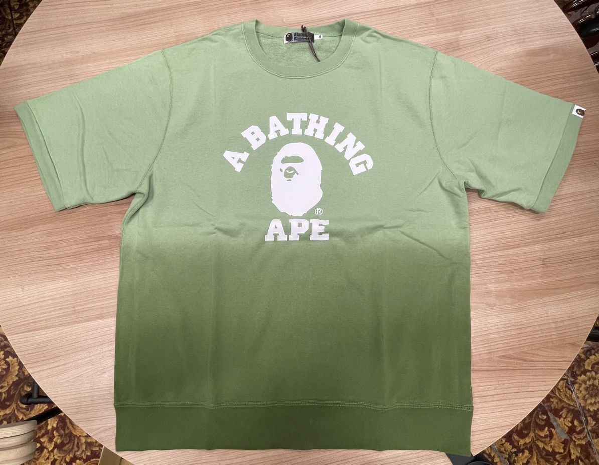 Bape BAPE COLLEGE GRADATION S/S SWEAT CREWNECK Size US XXL / EU 58 / 5 - 1 Thumbnail