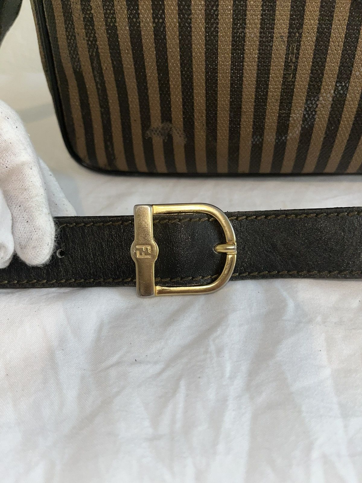 Fendi Authentic Vintage Fendi 1980s Pequin Striped Messenger Bag Size ONE SIZE - 6 Thumbnail