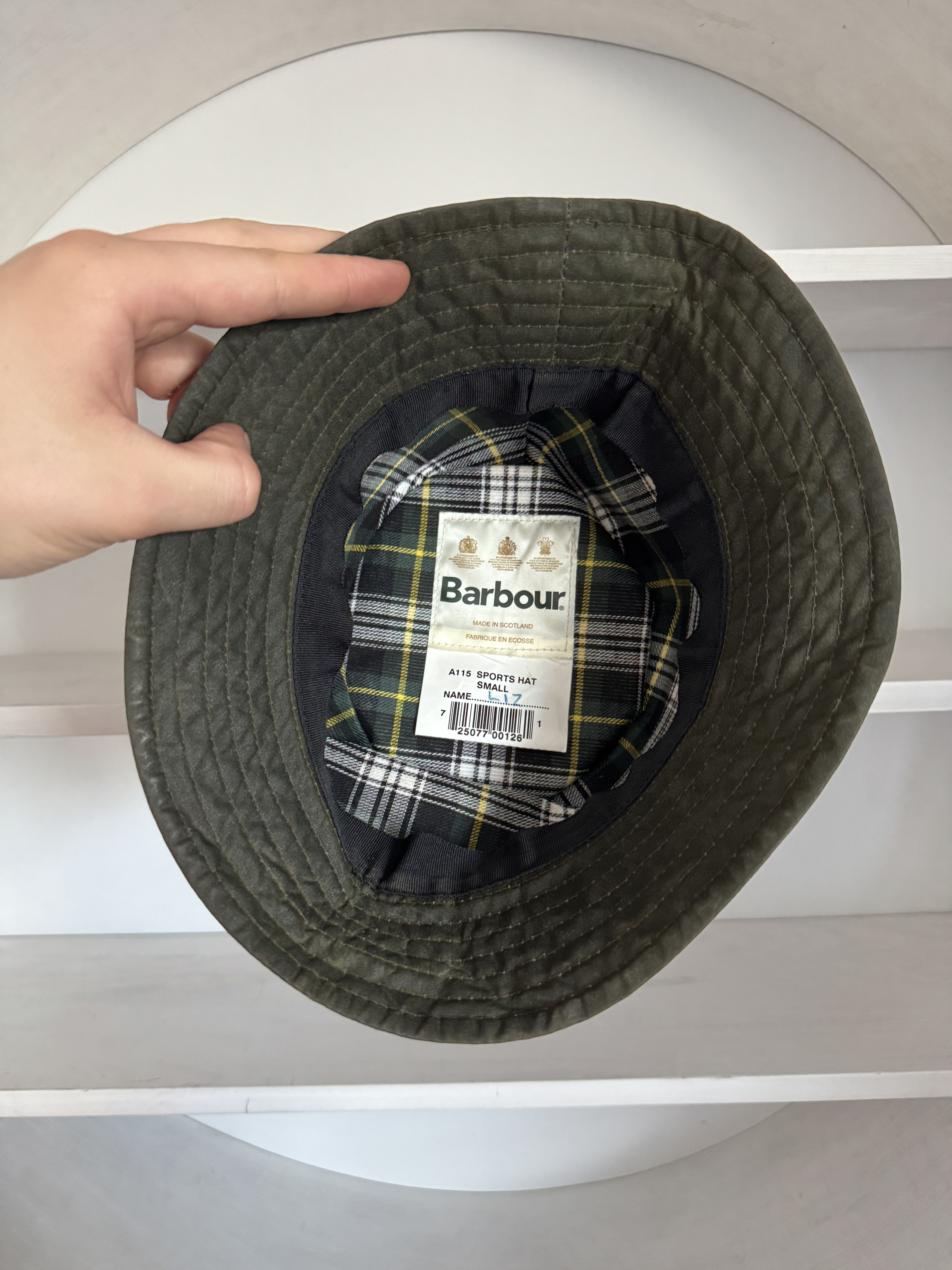 Barbour BARBOUR A115 Waxed Green Sage Sports Hat Scotland Size S Size 30 - 4 Thumbnail
