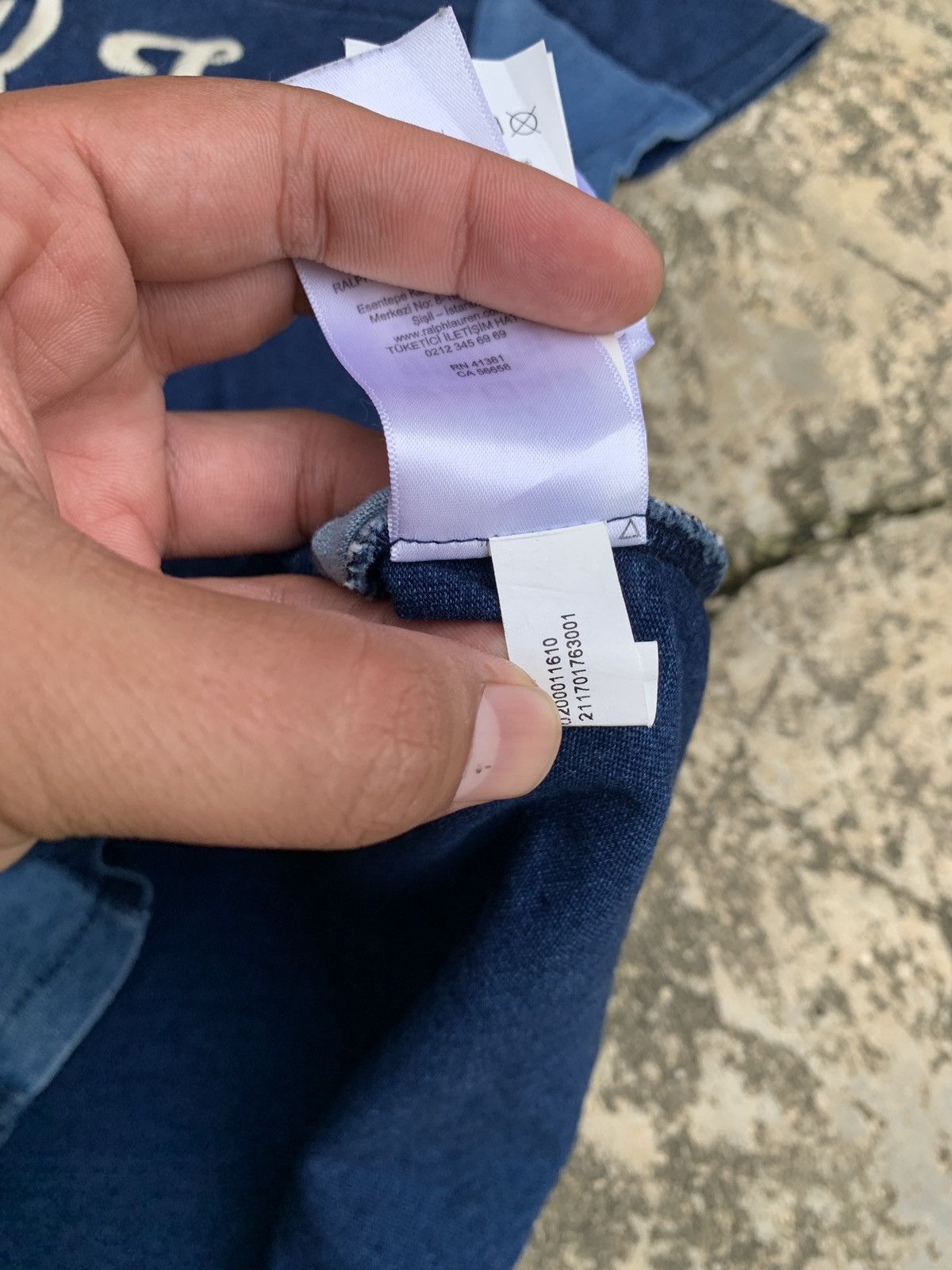 Polo Ralph Lauren Polo Ralph Lauren Sashiko Cut n Sew Jeans Tee Size US M / EU 48-50 / 2 - 8 Thumbnail