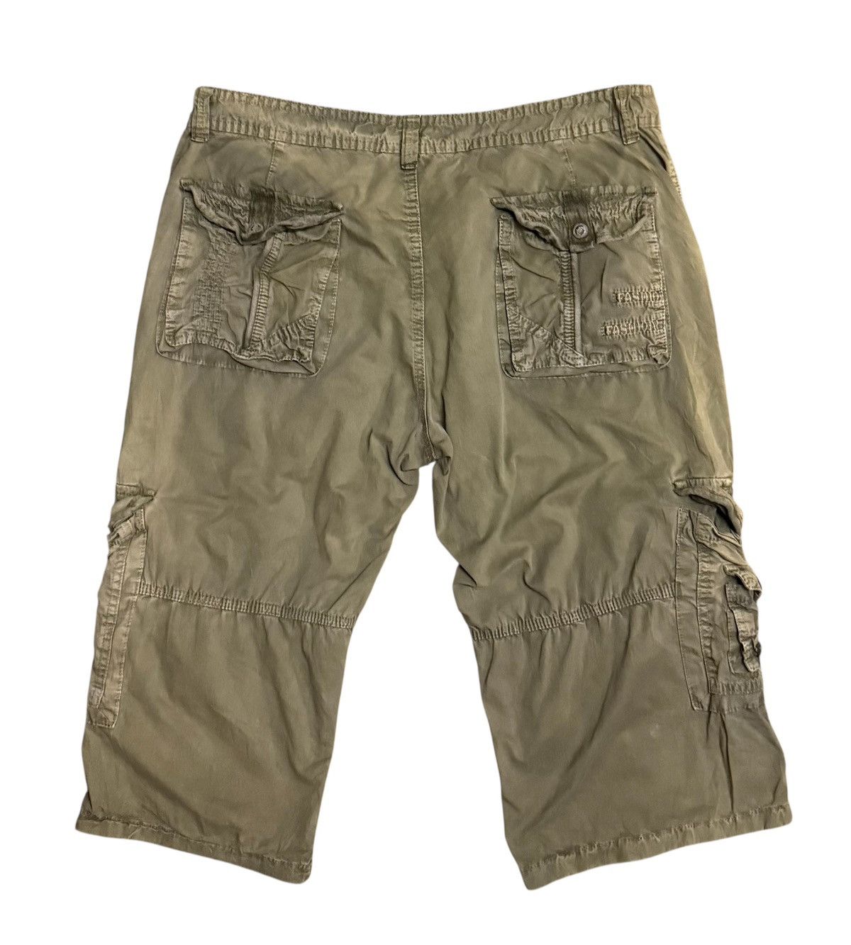 Japanese Brand Fashion Possibly by F.U.S.A.I Cargo Shorts Green Size US 33 - 2 Thumbnail