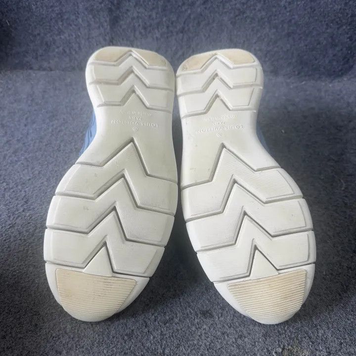 Louis Vuitton Louis Vuitton Fastlane Denim Sneakers in Navy Blue -2508 Size US 8 / EU 41 - 4 Thumbnail