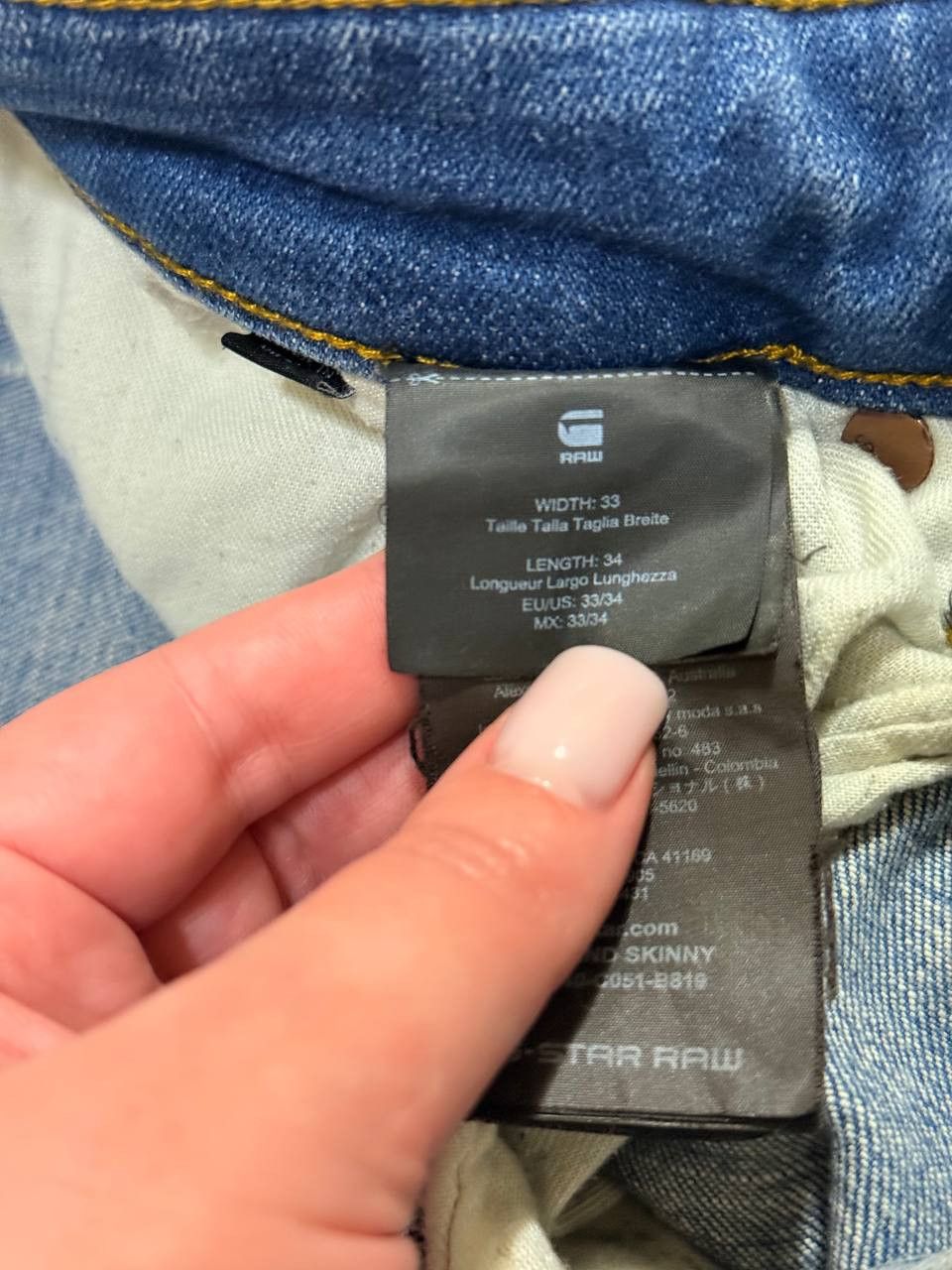G-Star G-STAR 3301 SLIM Jeans Men Stretch Buttons Fly Size US 33 - 13 Thumbnail