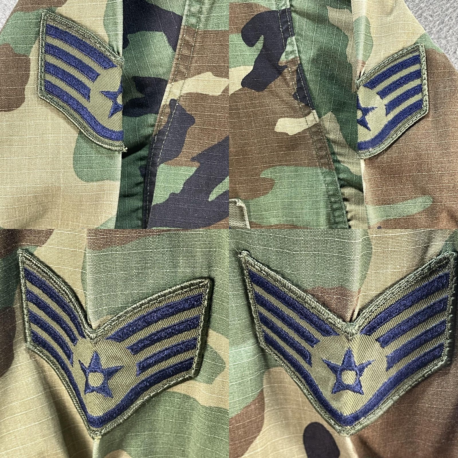 American Apparel VINTAGE USAF BDU Shirt Mens M Regular Woodland Camo Patches Ripstop 90s Size US M / EU 48-50 / 2 - 8 Thumbnail