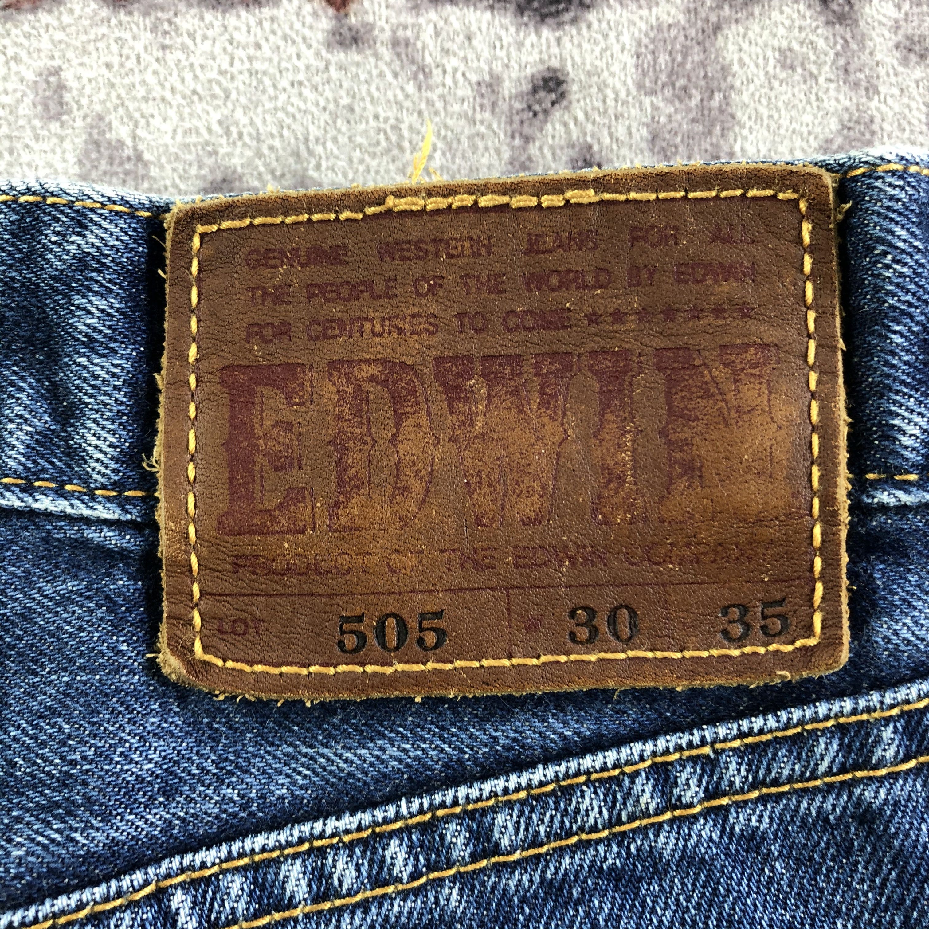 Edwin Vintage Redline Blue Wash Edwin 505 Jeans-JM3527 Size US 31 - 5 Thumbnail