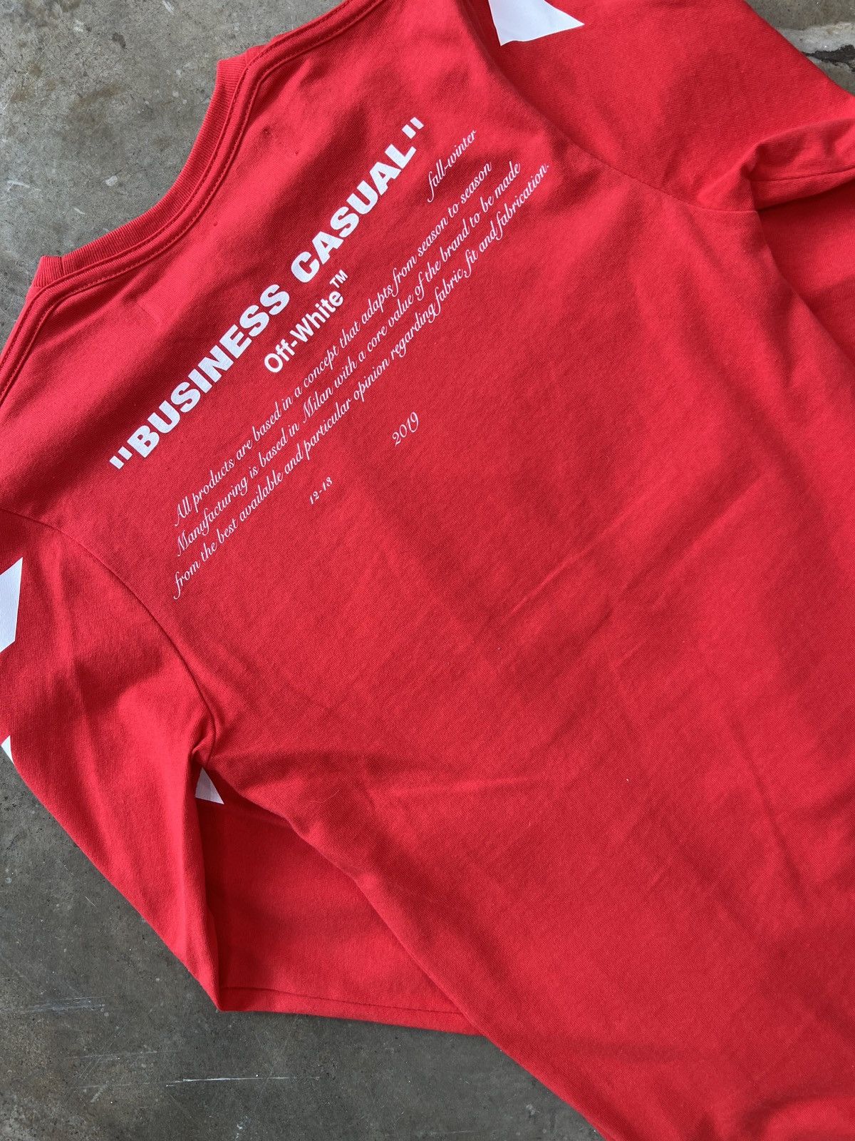 Off-White Off-White Main Label Business Casual FW18/19 LS Tee Sz. XXS Size US XXS / EU 40 - 4 Thumbnail
