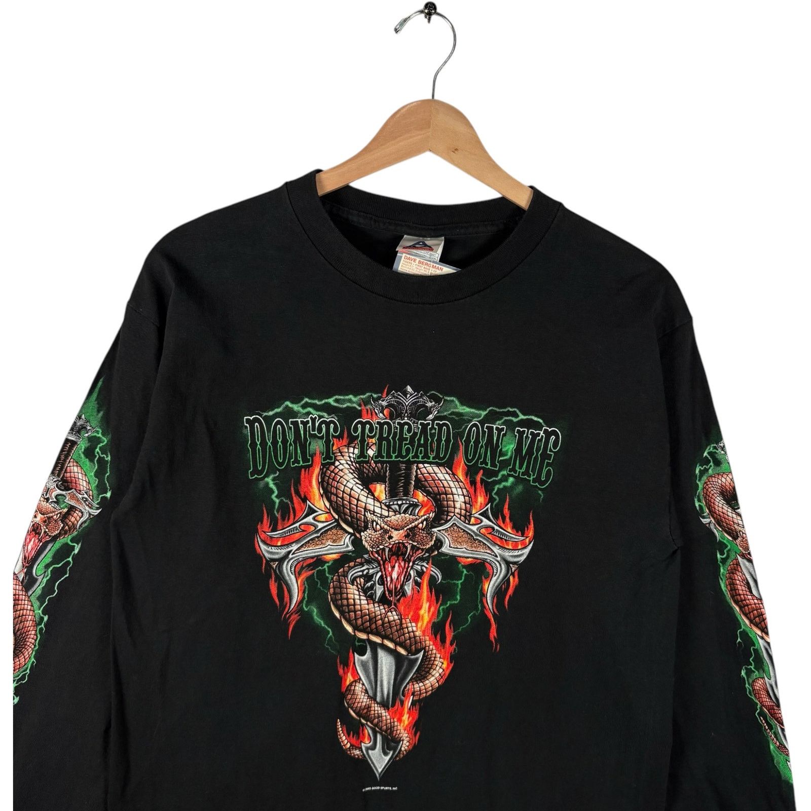 AAA Vintage "Don't Tread on Me" Rattlesnake Long Sleeve Medium Size US M / EU 48-50 / 2 - 2 Thumbnail
