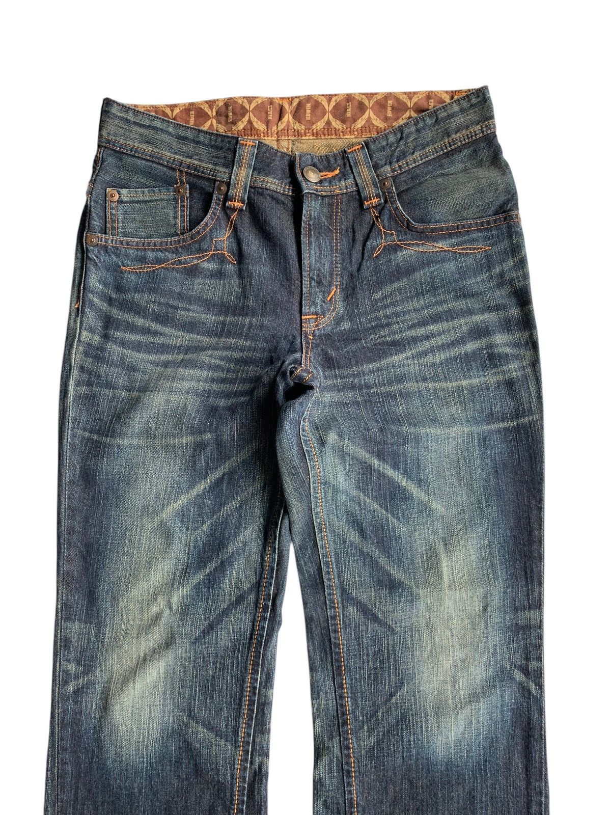 Tornado Mart FLARE💥 EDWIN XV NAVAJO HIPPIES STYLE MUDMAX RUSTY DENIM🎌☠️ Size US 32 / EU 48 - 5 Thumbnail