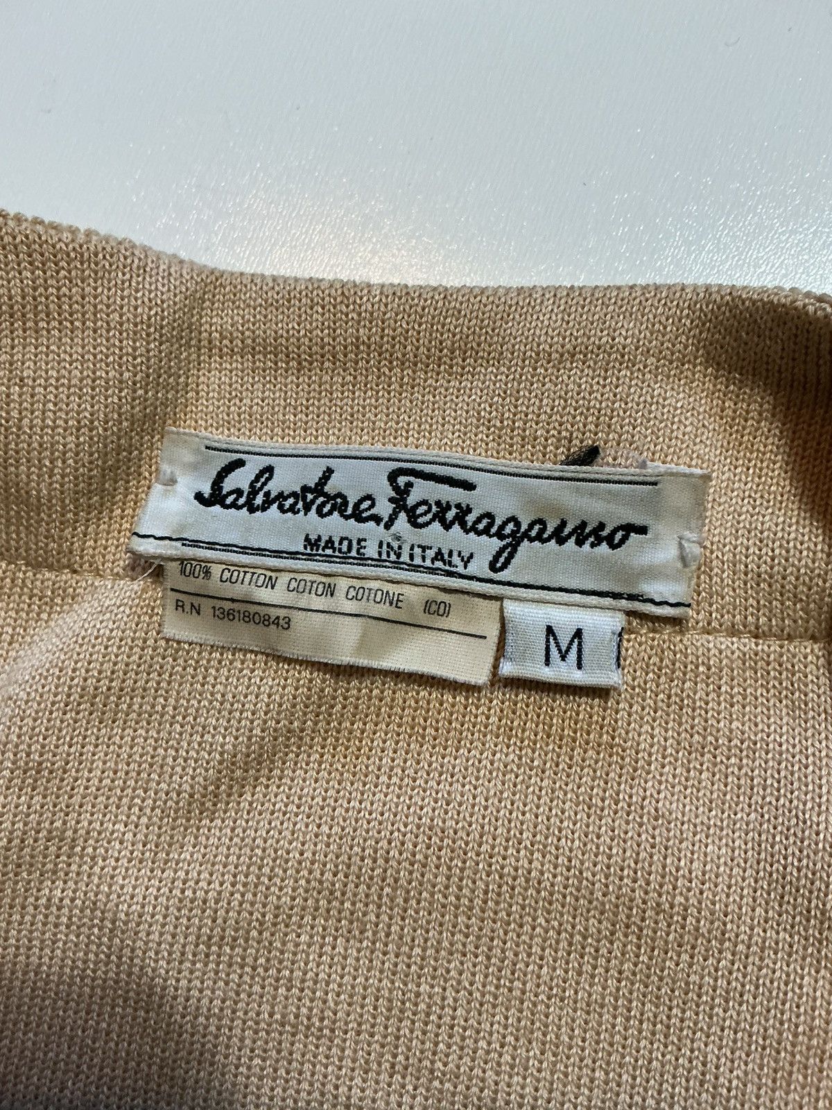Salvatore Ferragamo Vintage Salvatore Ferragamo Gold Metal Cardigan Sweater Size US M / EU 48-50 / 2 - 5 Thumbnail