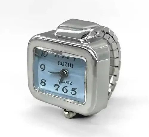 Other Gorgeous Rectangle Finger Silver Ring Watch Size ONE SIZE - 6 Thumbnail