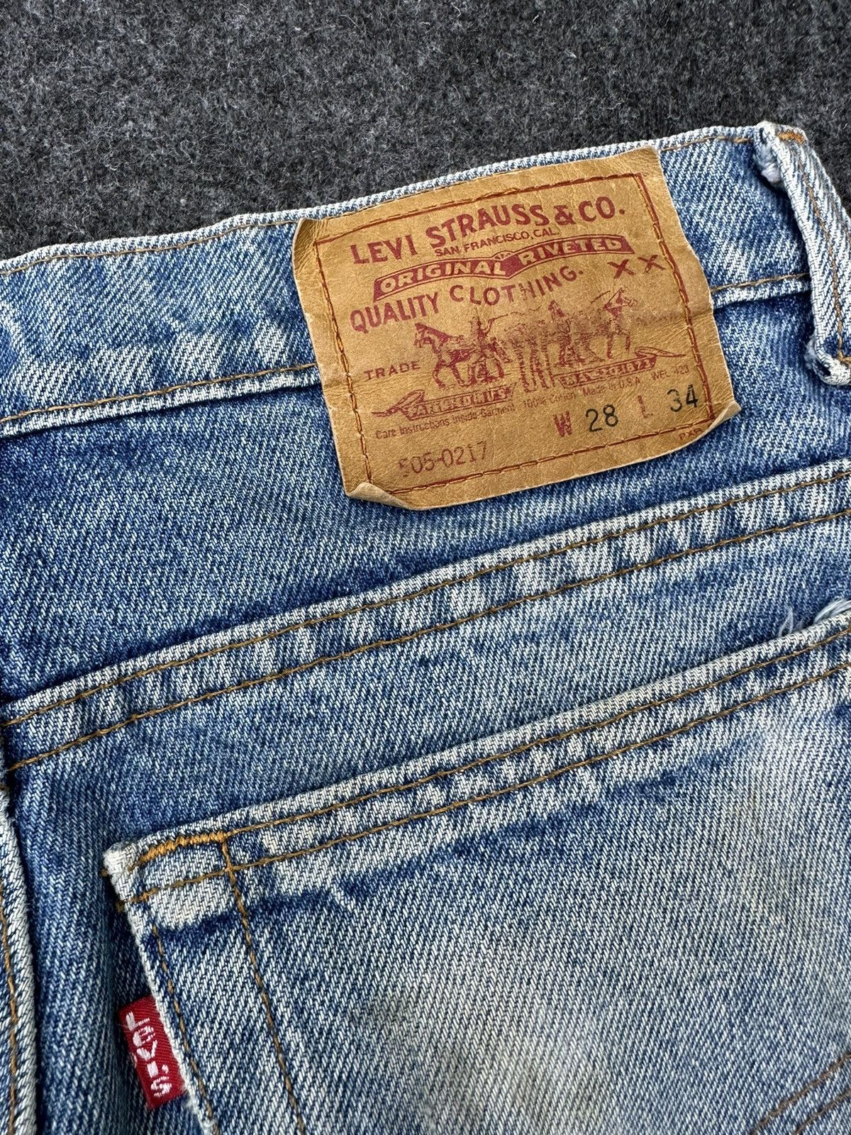Levi's Levis 505 Vintage Usa Distressed Faded Denim D37 Size US 28 / EU 44 - 6 Thumbnail