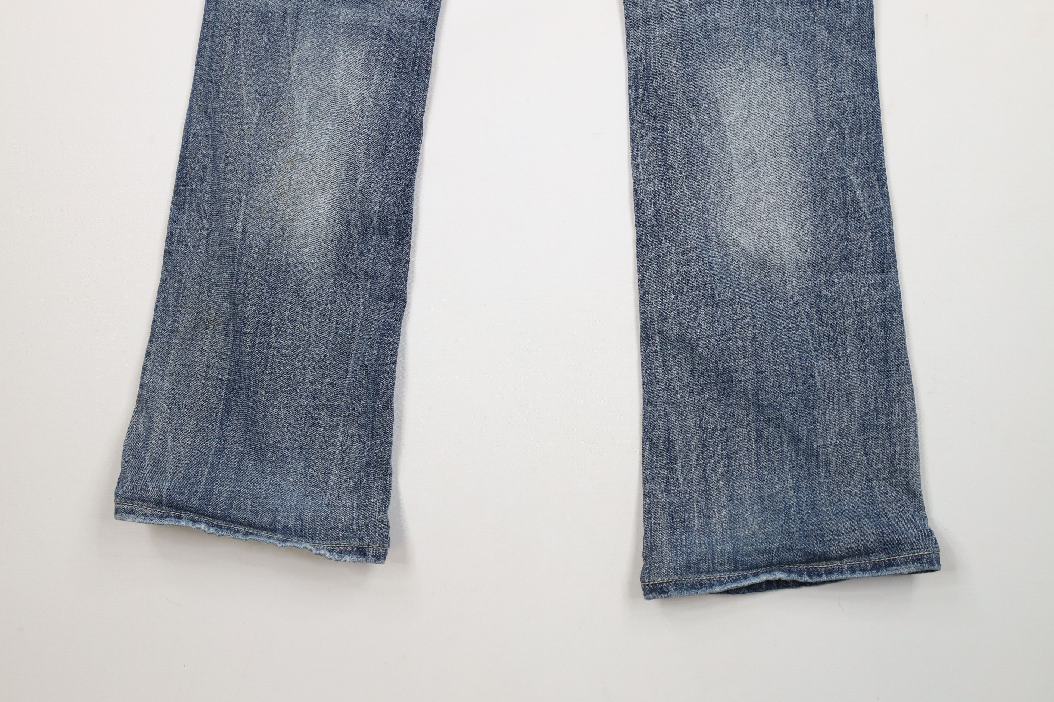 Miss Me × Vintage Miss Me Jeweled Fleur de Lis Flared Bootcut Denim Jeans Size 29" - 13 Thumbnail