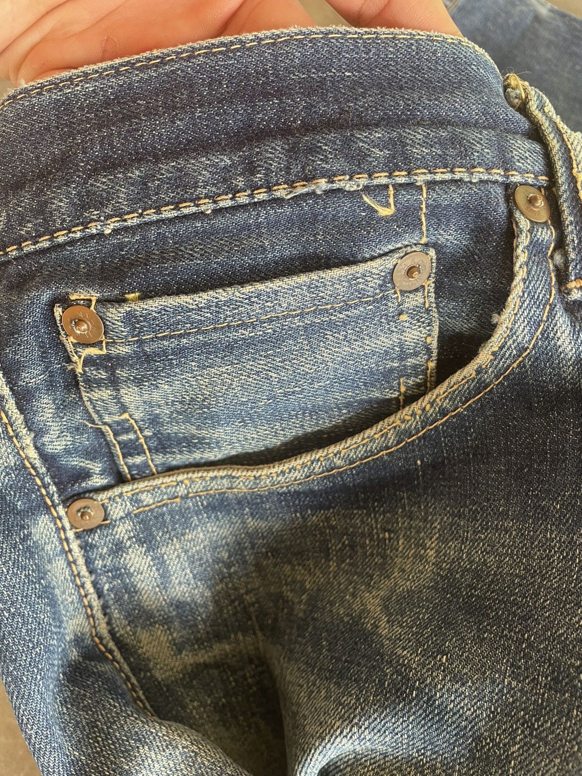 Warehouse & Co. Vintage Japanese Distressed Warehouse Denim Jeans Faded Wash Size US 32 / EU 48 - 12 Thumbnail