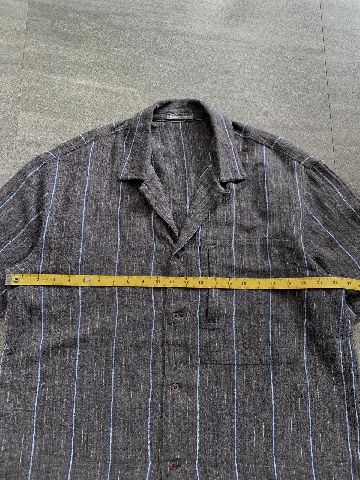 Issey Miyake FREE TAX! 90s Linen Relaxed Striped Shirt Size US L / EU 52-54 / 3 - 10 Thumbnail