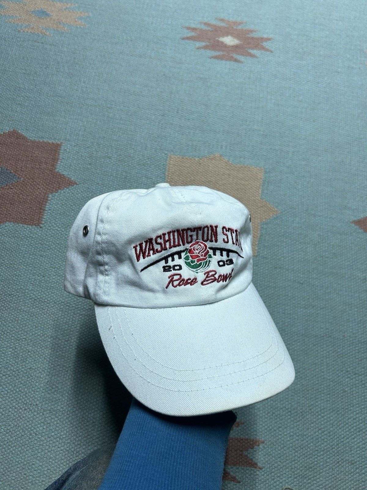 Vintage Vtg strapback hat Washington state cougars rose bowl 2003 Size ONE SIZE - 1 Thumbnail