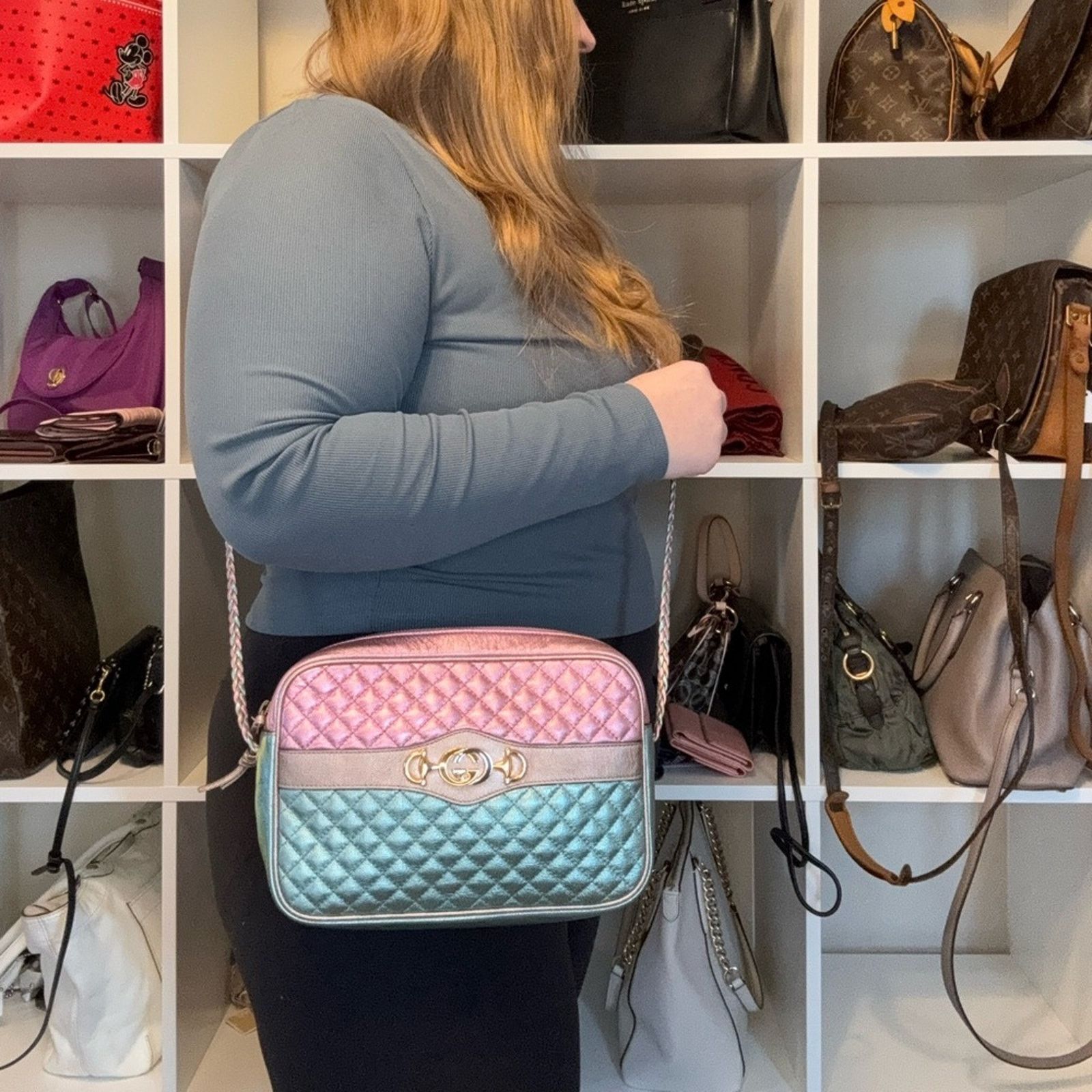 Gucci Gucci Trapuntata Bag Pink & Blue Limited Edition Crossbody Size ONE SIZE - 3 Thumbnail