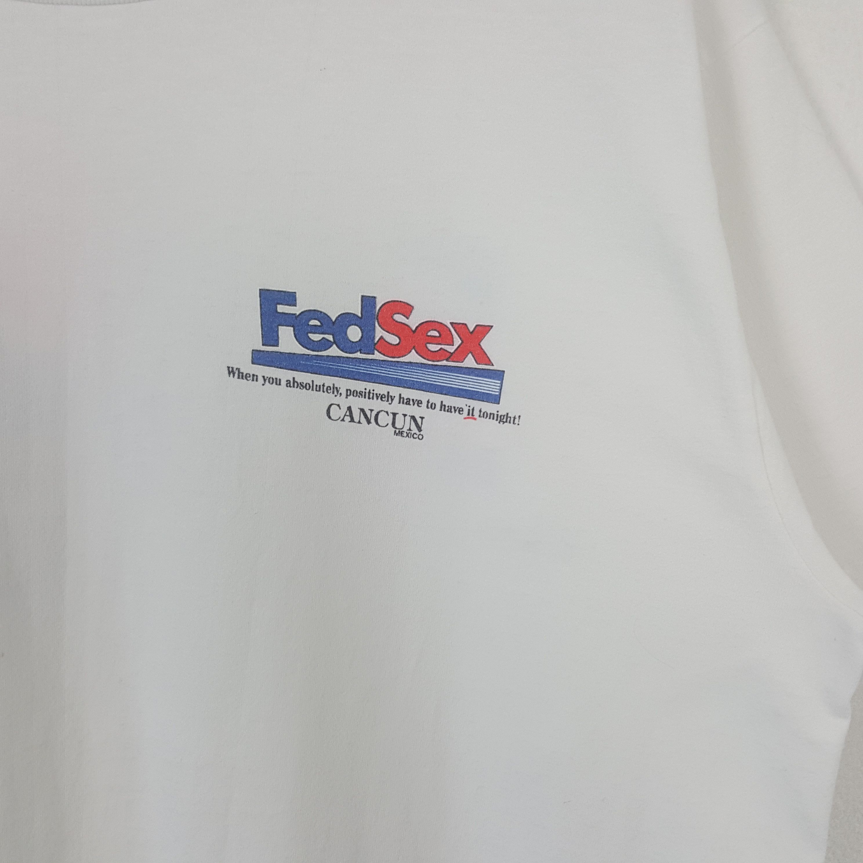 Vintage Vintage Fedsex Parody FedEx Rare Tshirt RR20 Size US L / EU 52-54 / 3 - 3 Thumbnail